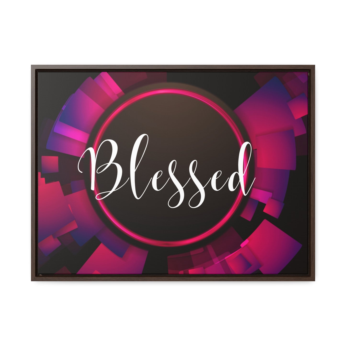 Christian Wall Art: Blessed (Floating Frame)