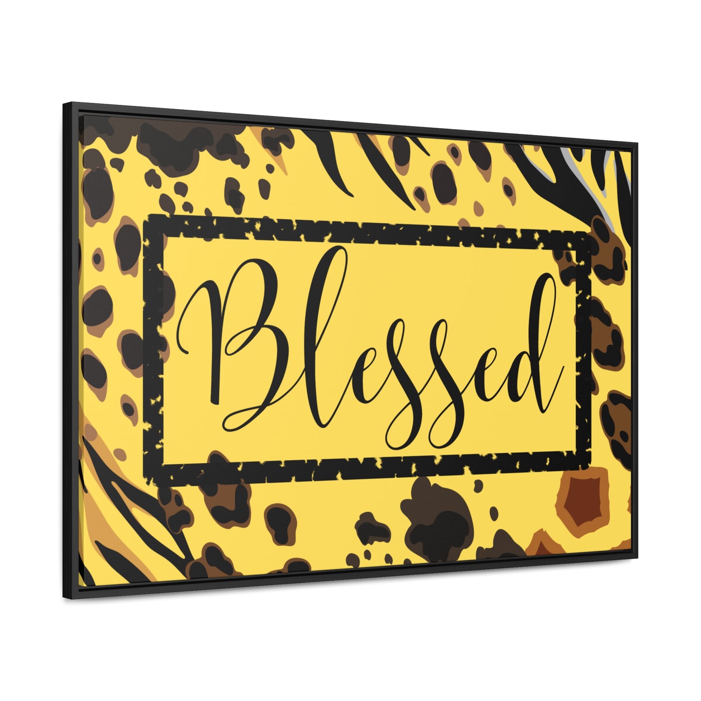 Christian Wall Art: Blessed (Floating Frame)