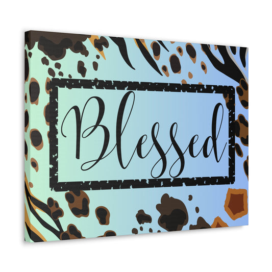 Christian Wall Art: Blessed (Wood Frame Ready to Hang)