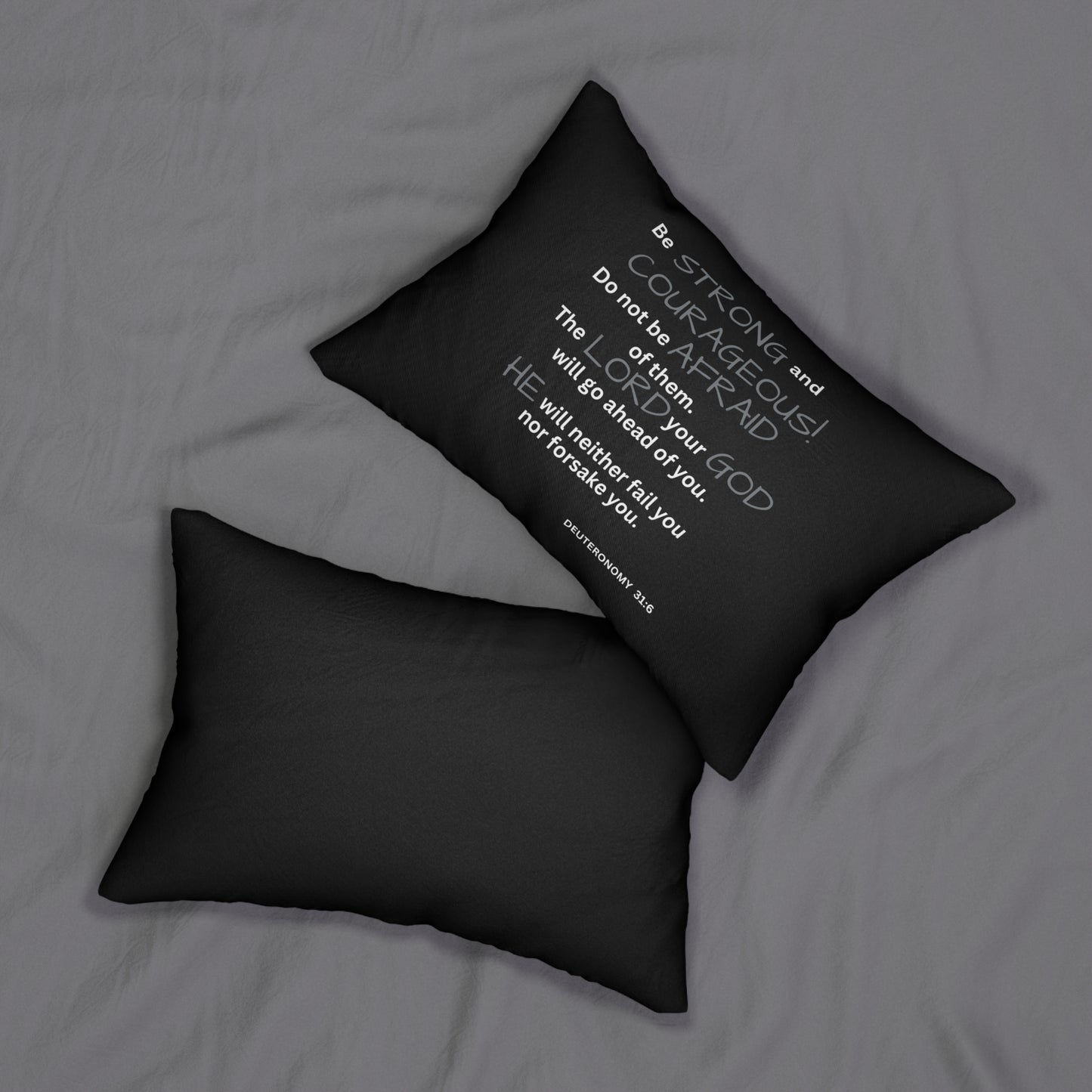 Scripture Be Strong and Courageous Deuteronomy 31:6 Accent Pillow