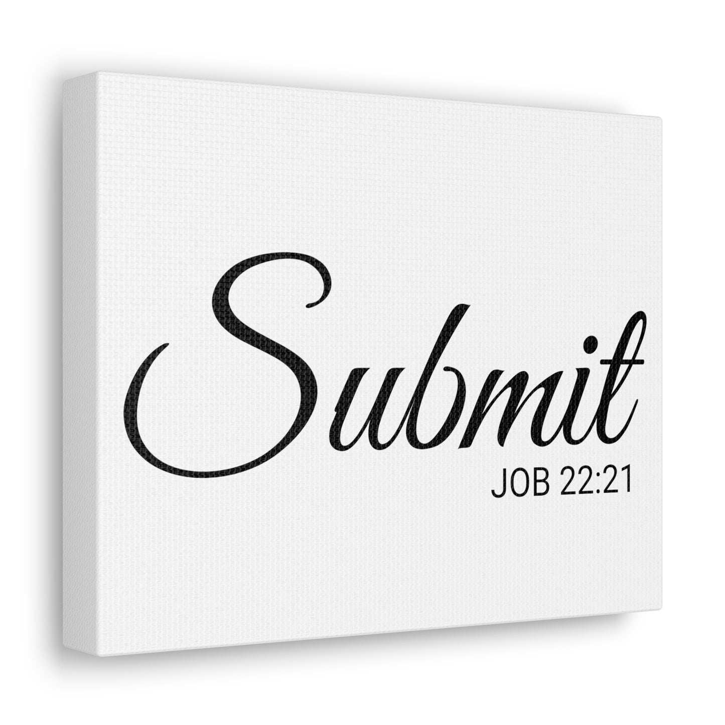 Christian Wall Art "Submit" Verse Job 22:21 Ready to Hang Unframed