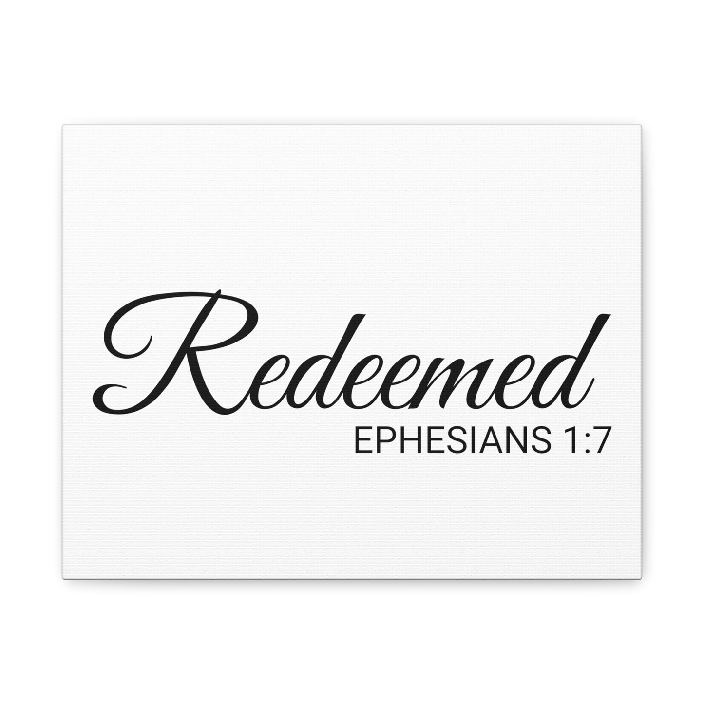 Christian Wall Art "Redeemed" Verse Ephesians 1:7 Ready to Hang Unframed