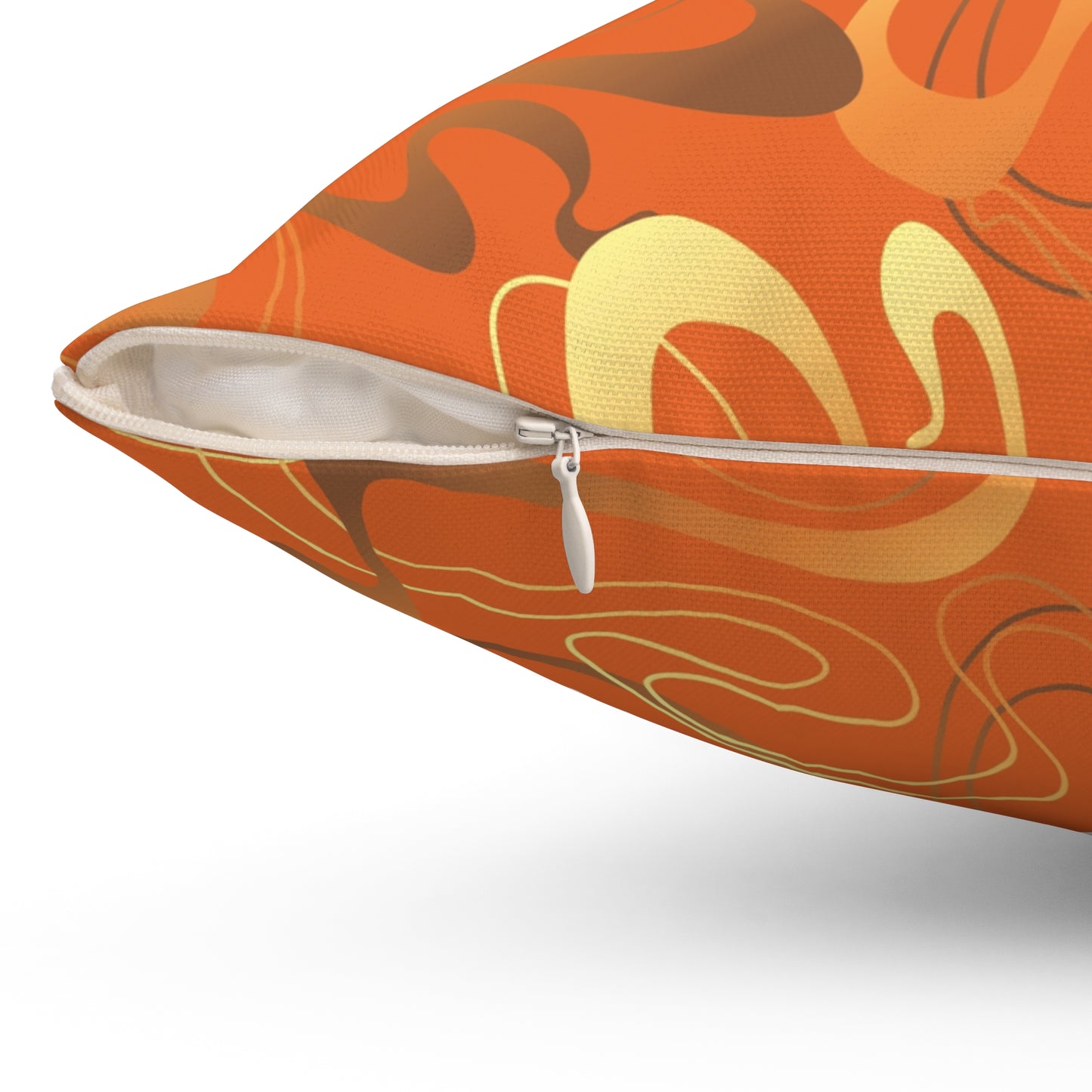 Burnt Orange Pattern Throw Pillow