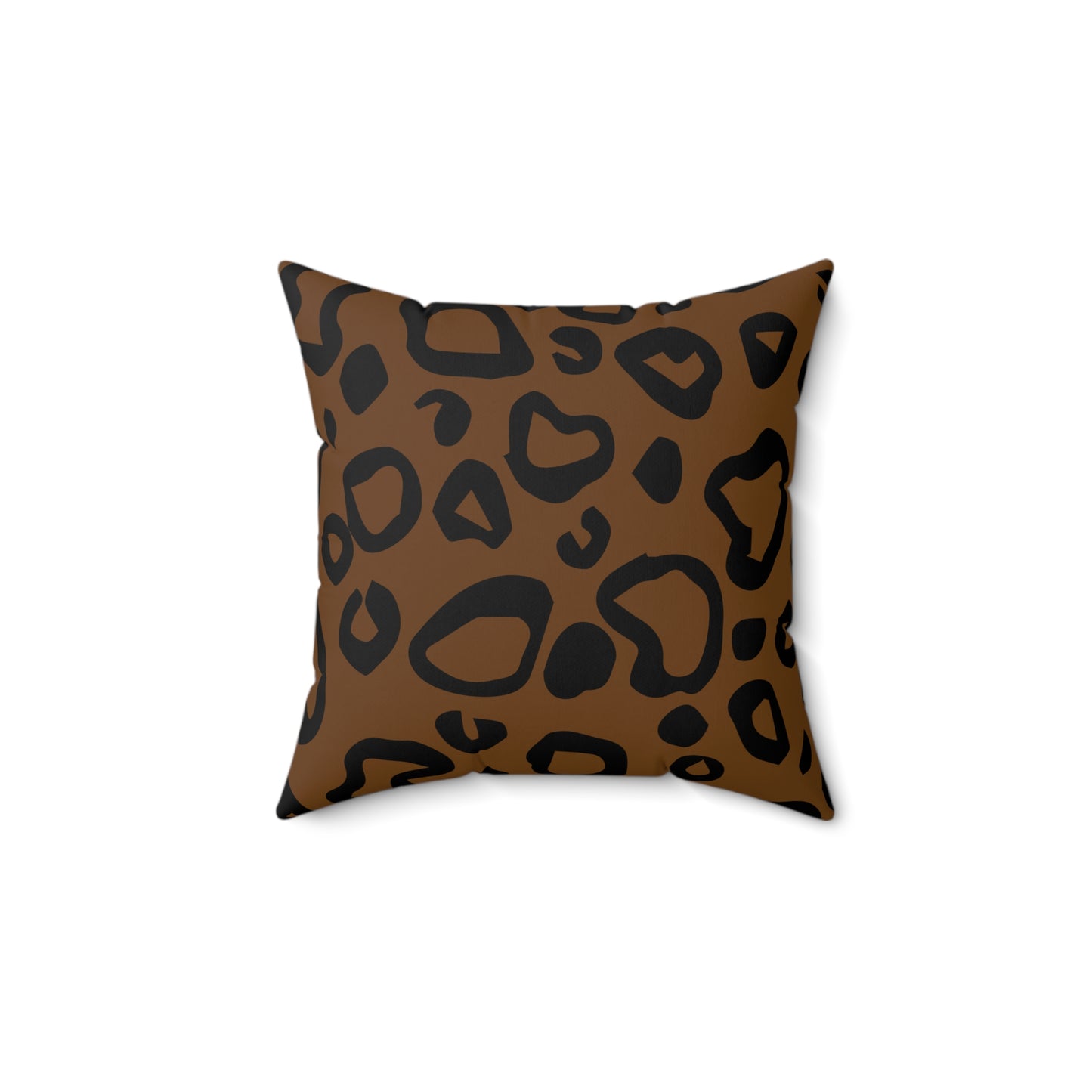 Leopard Print (Dual) Brown Throw Pillow