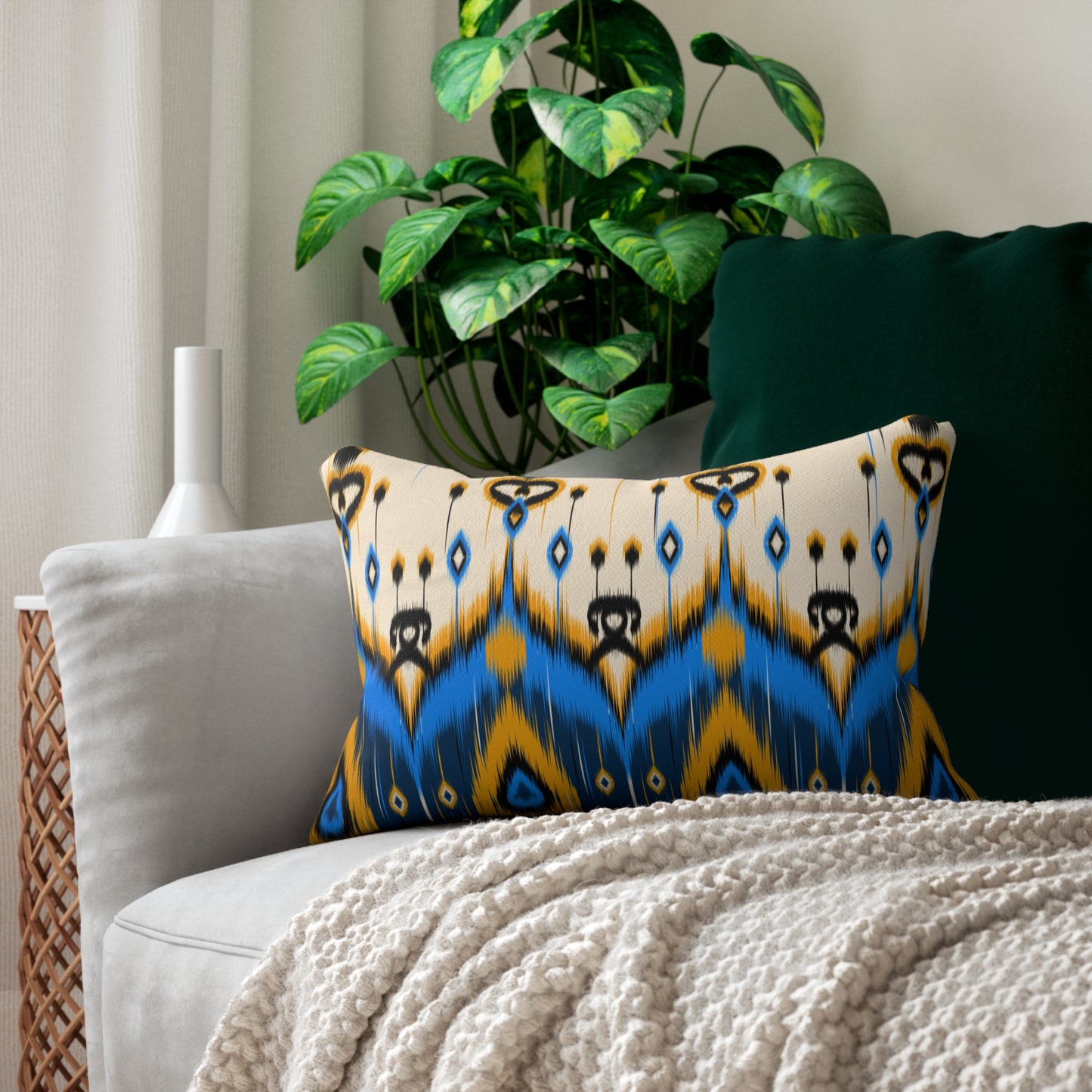 Ikat Style Accent Pillow