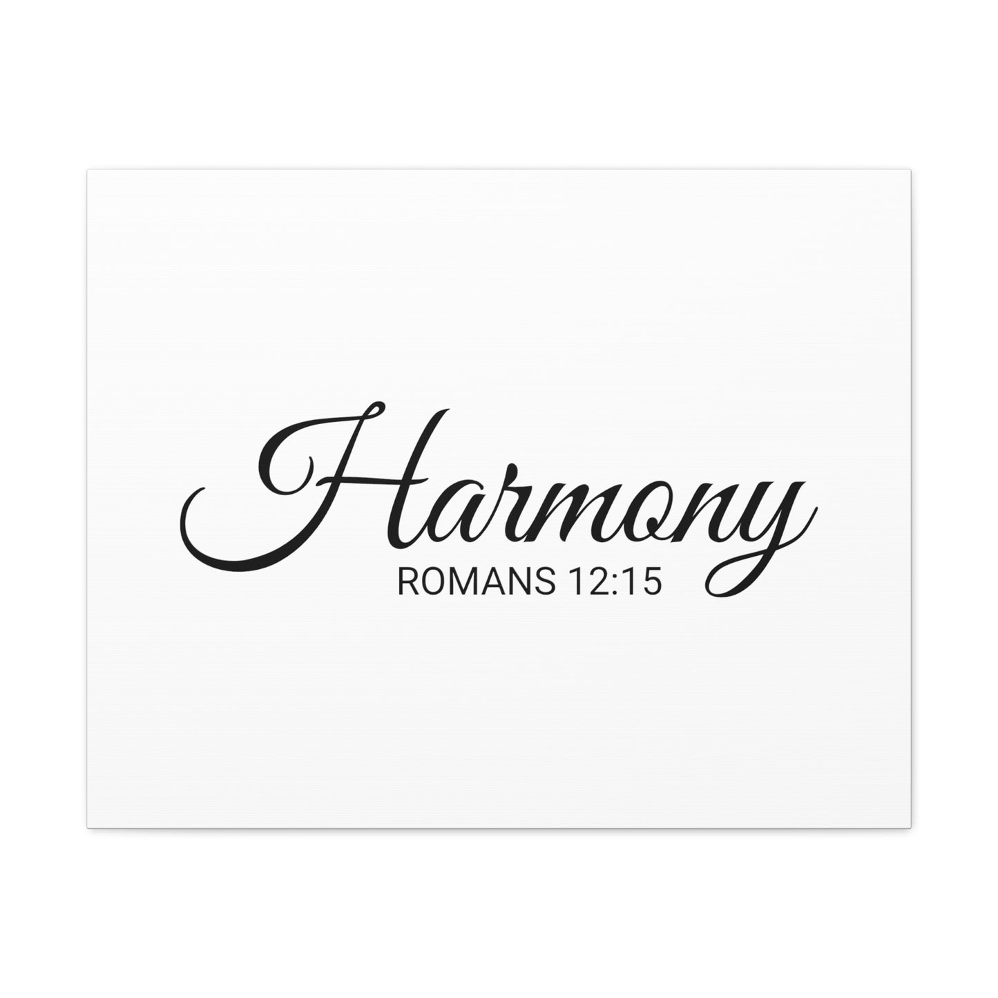 Christian Wall Art "Harmony" Verse Romans 12:15 Ready to Hang Unframed