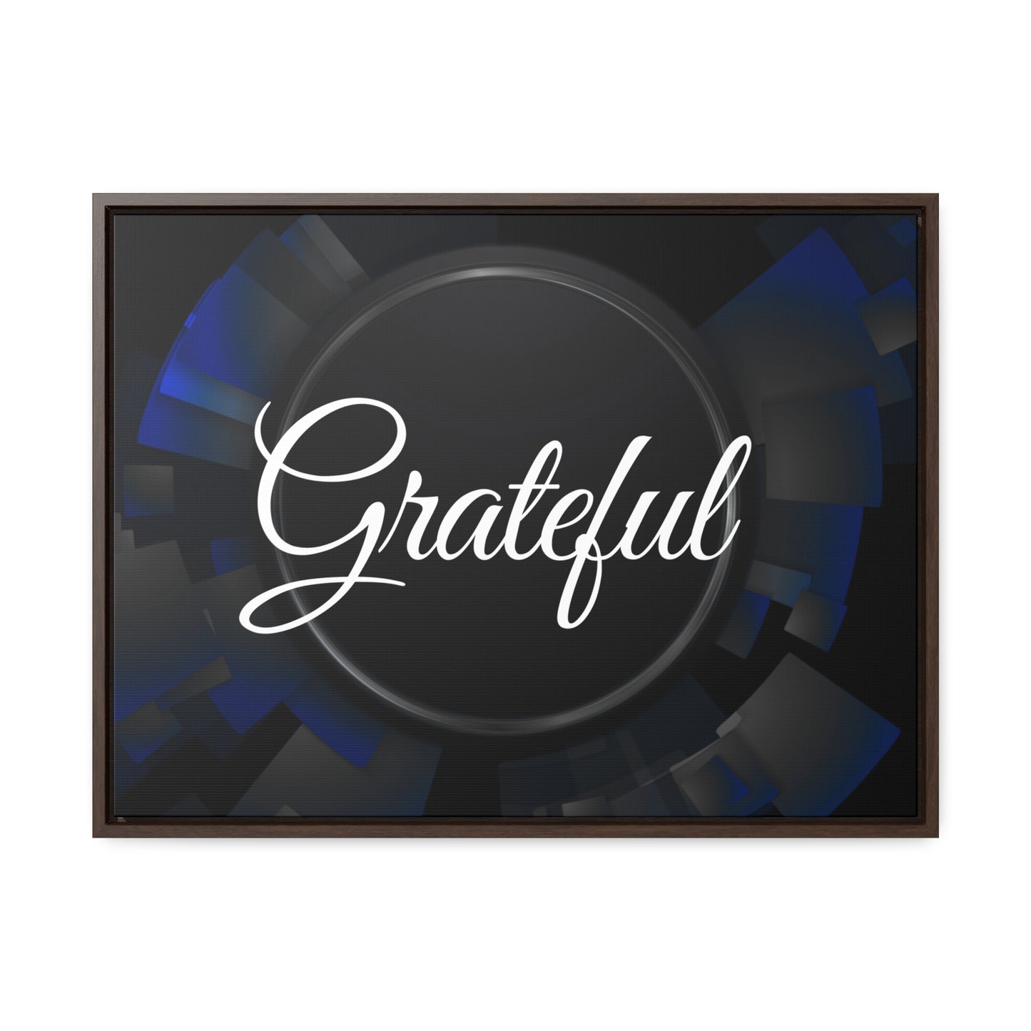 Christian Wall Art: Grateful (Floating Frame)