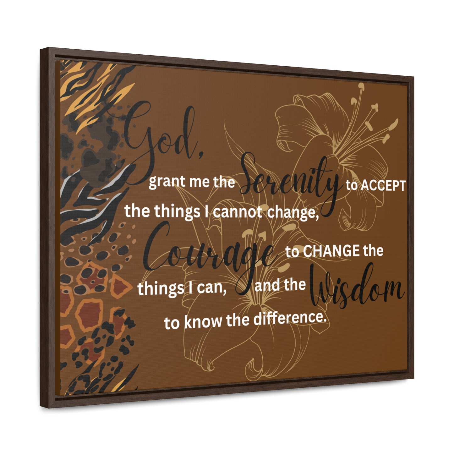 Christian Wall Art: Serenity Prayer (Floating Frame)