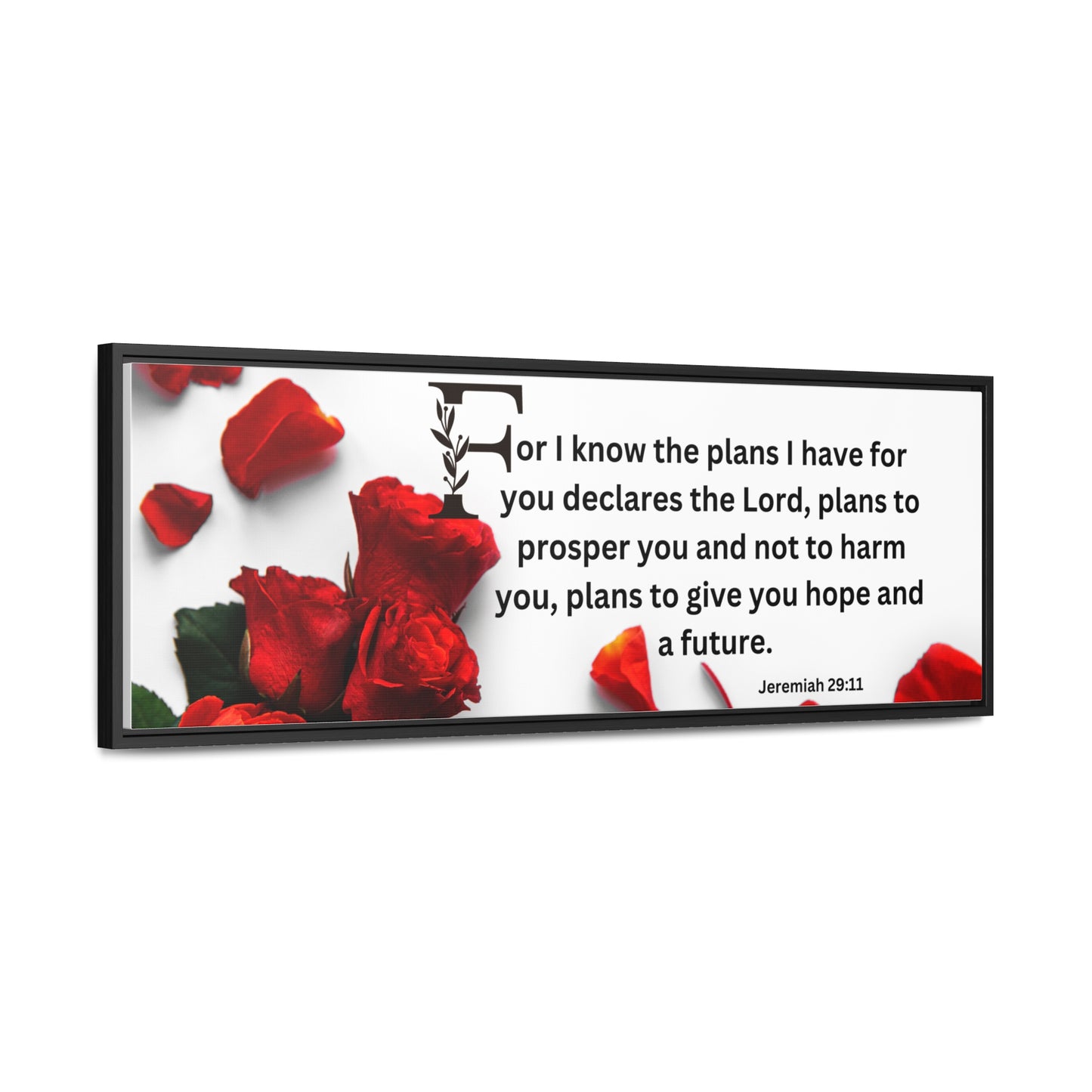 Christian Wall Art: Scripture Jeremiah 29:11 (Floating Frame)