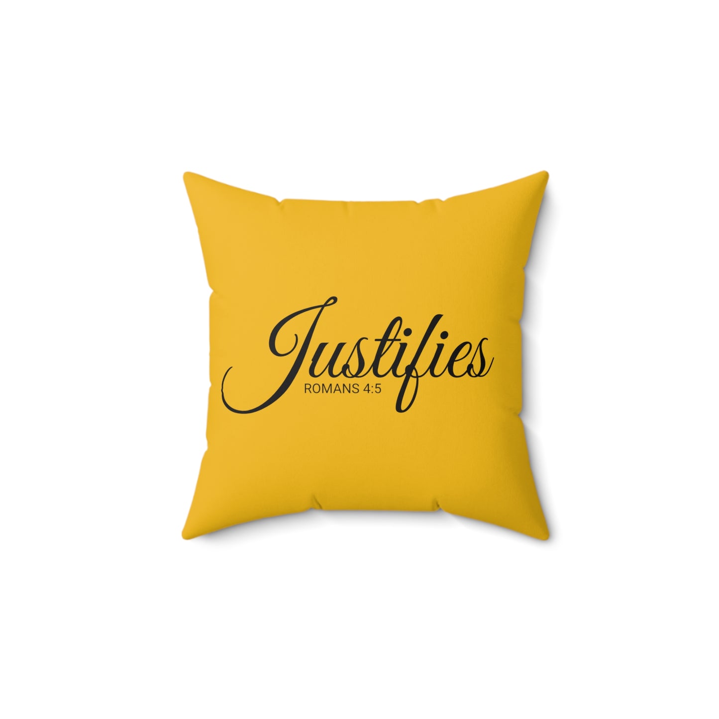 Scripture Justifies Romans 4:5 Bible Verse Pillow