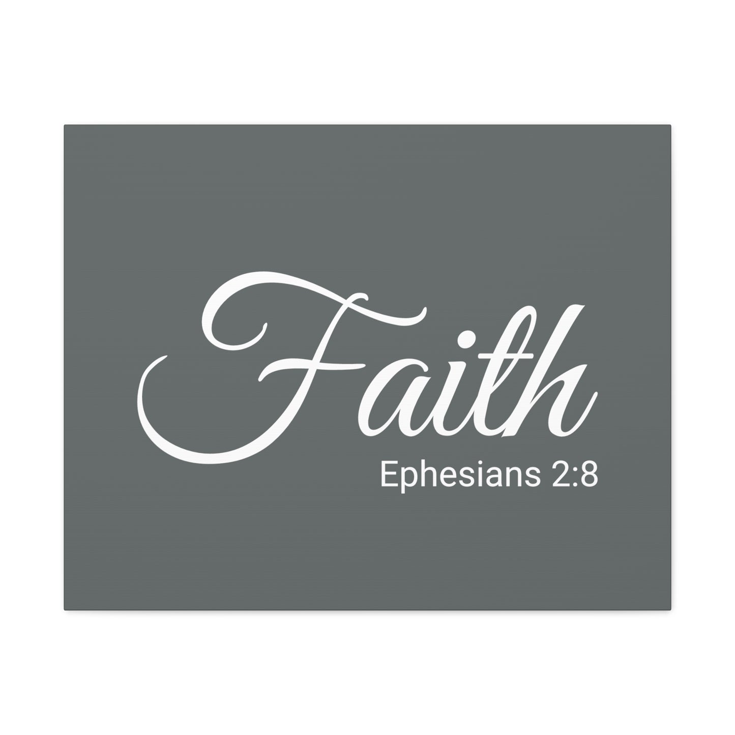 Christian Wall Art "Faith" Verse Ephesians 2:8 Ready to Hang Unframed