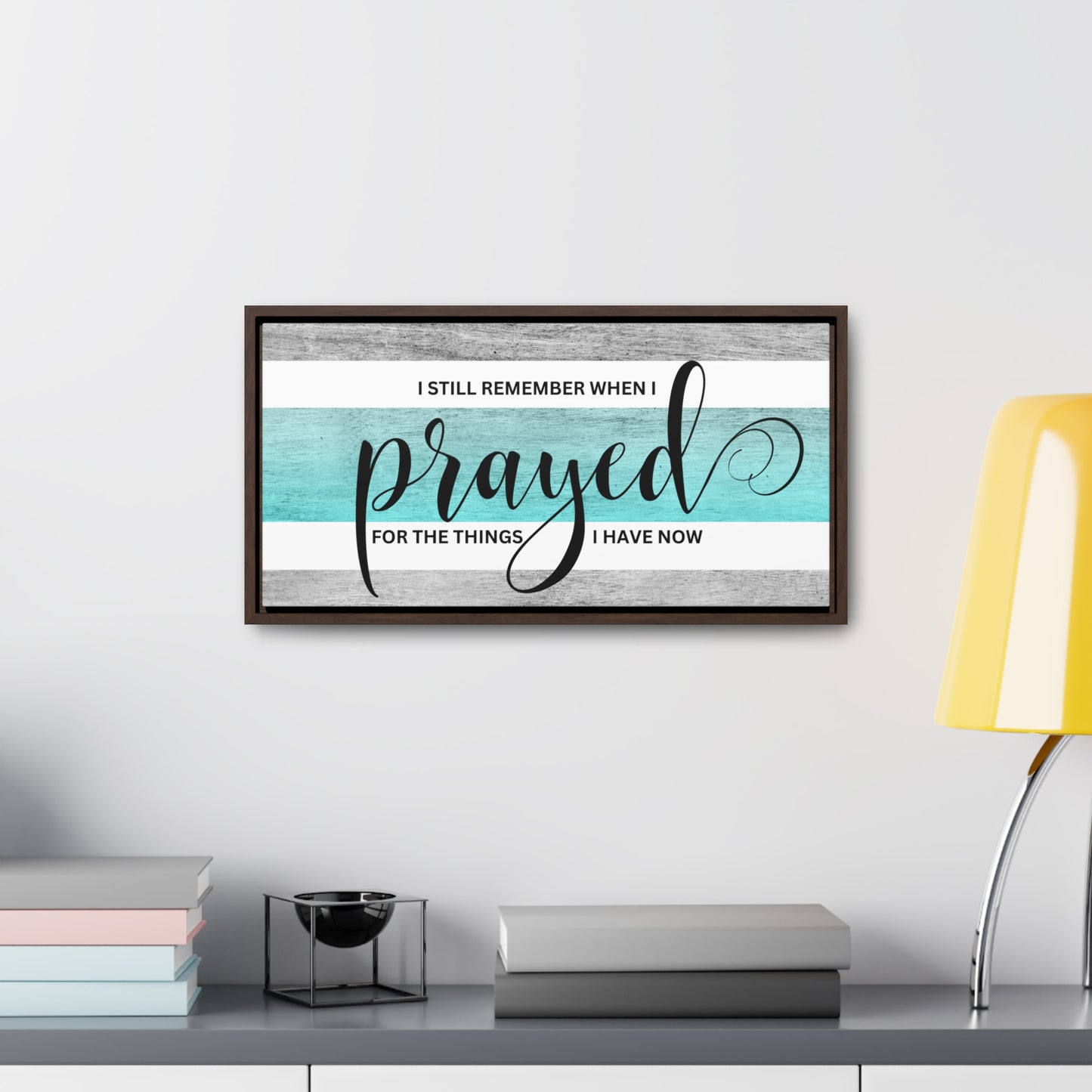 Christian Wall Art: Prayed For (Floating Frame)