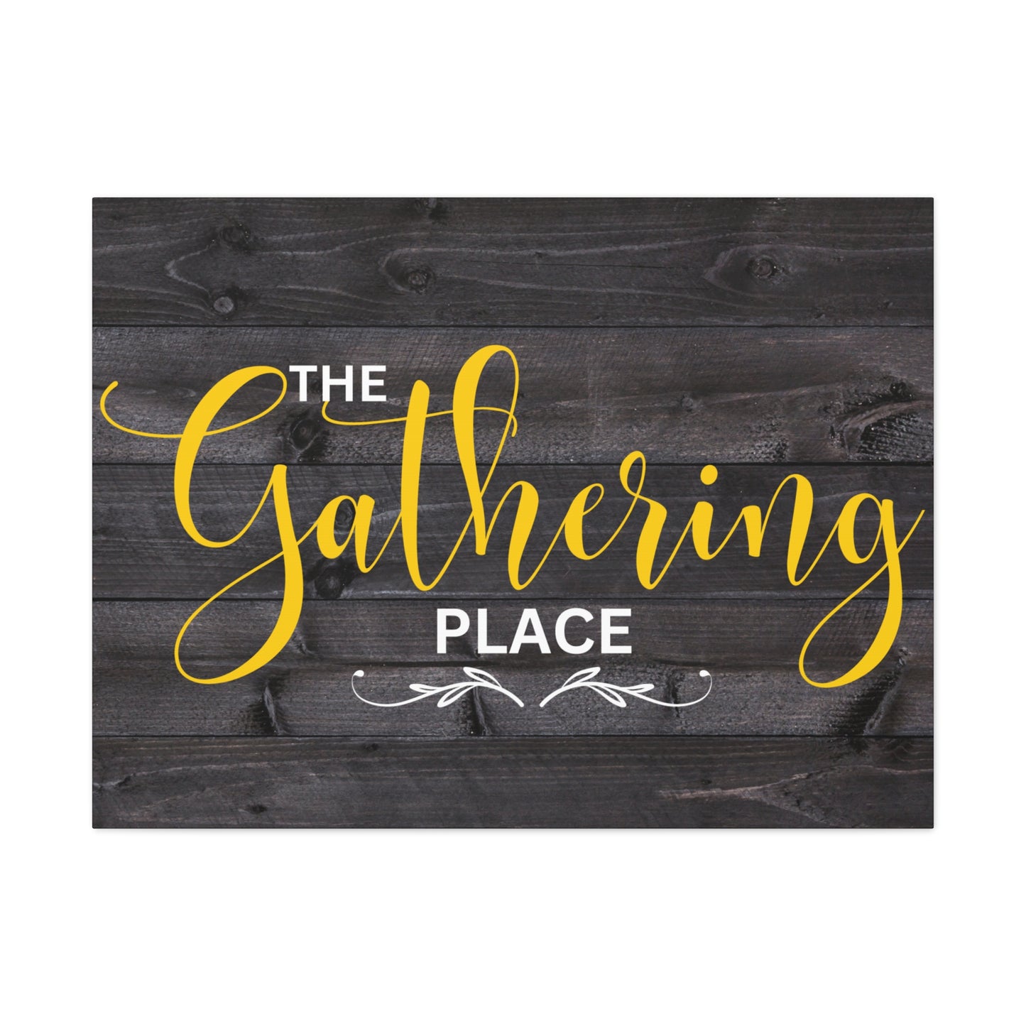 Christian Wall Art: The Gathering Place (Wood Frame Ready to Hang)