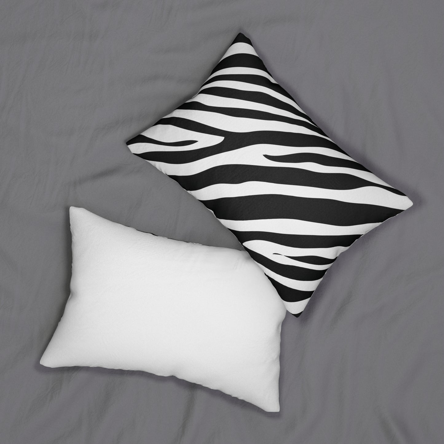 Zebra Print (Dual) White Accent Pillow