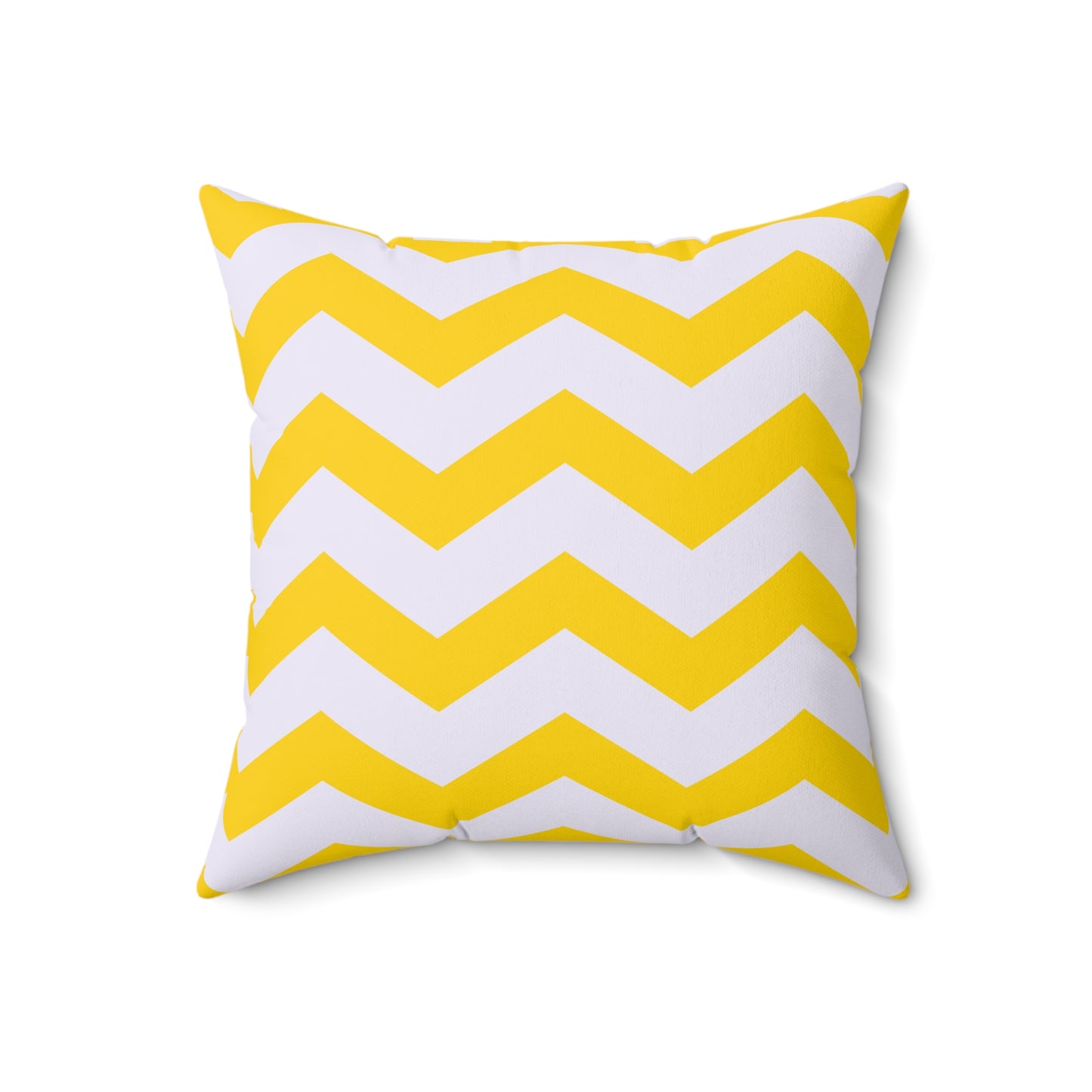 Chevron Yellow and White Throw Pillow