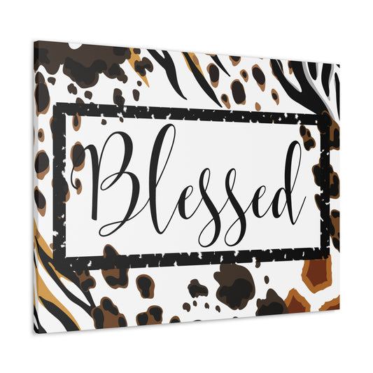 Christian Wall Art: Blessed (Wood Frame Ready to Hang)