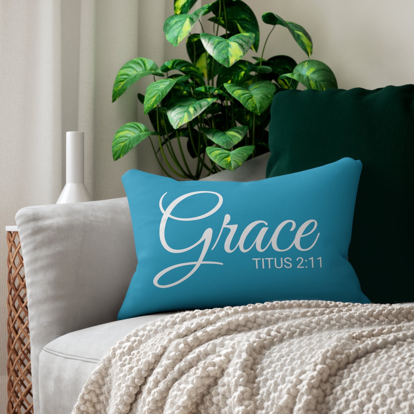 Scripture Grace Titus 2:11 Bible Verse Pillow