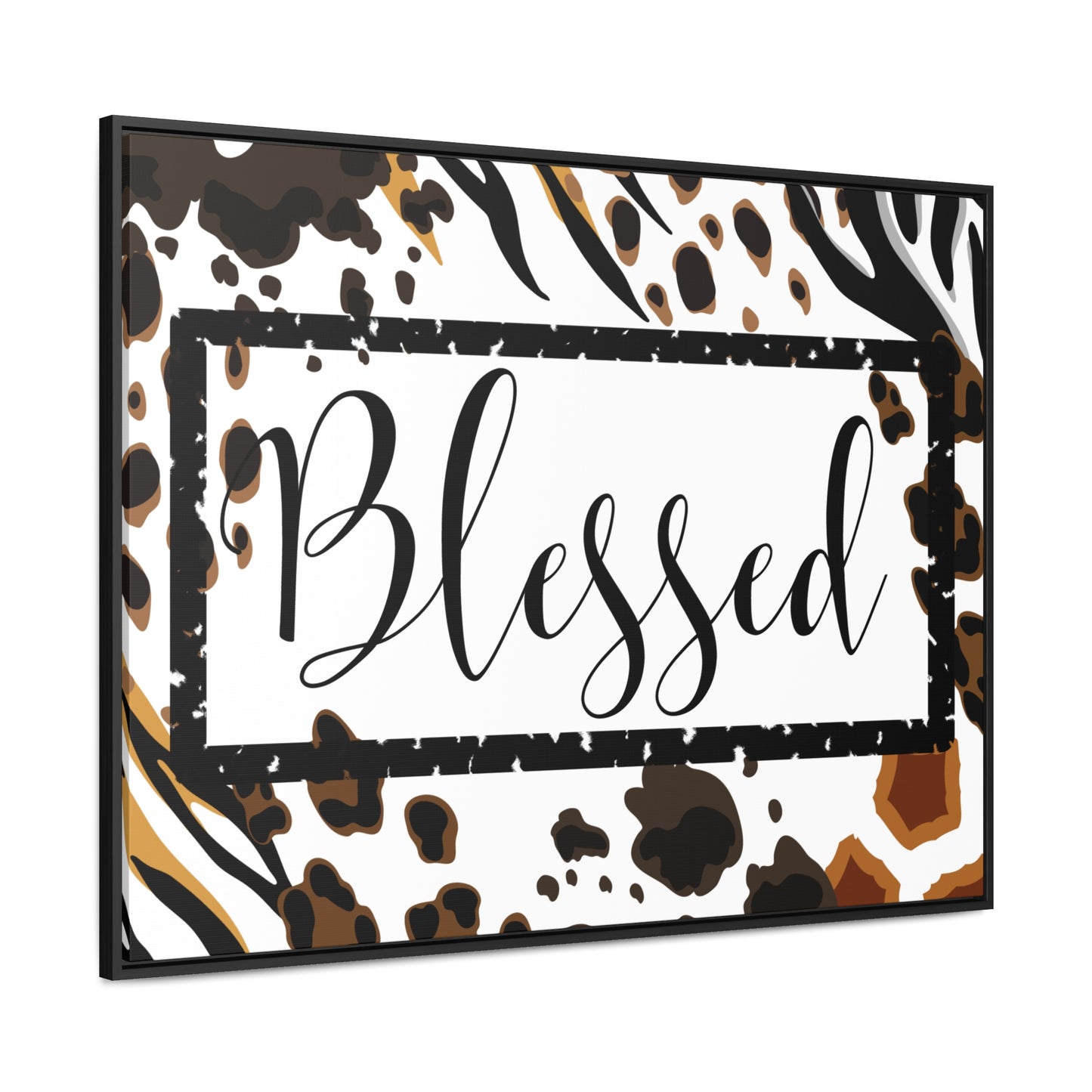 Christian Wall Art: Blessed (Floating Frame)