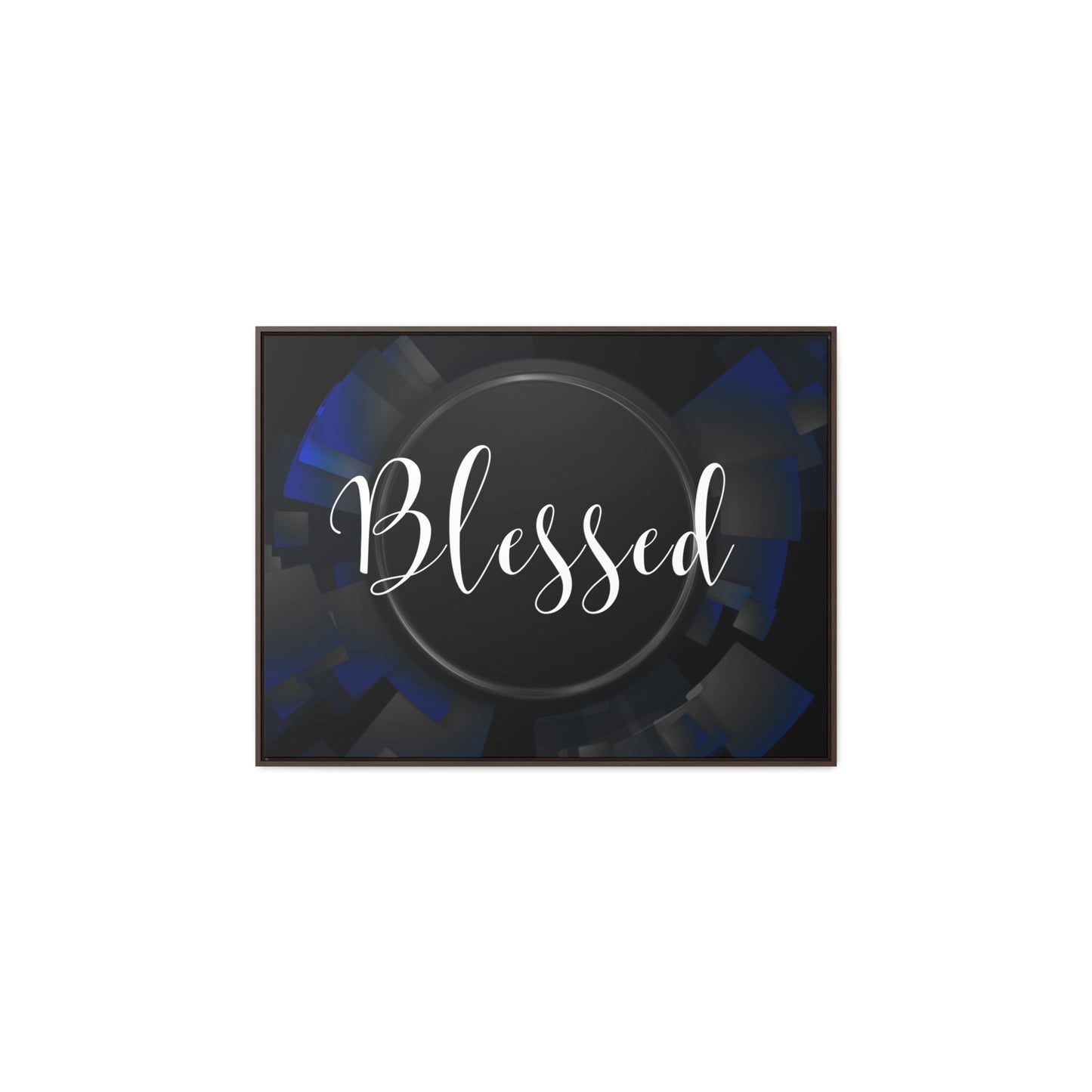 Christian Wall Art: Blessed (Floating Frame)