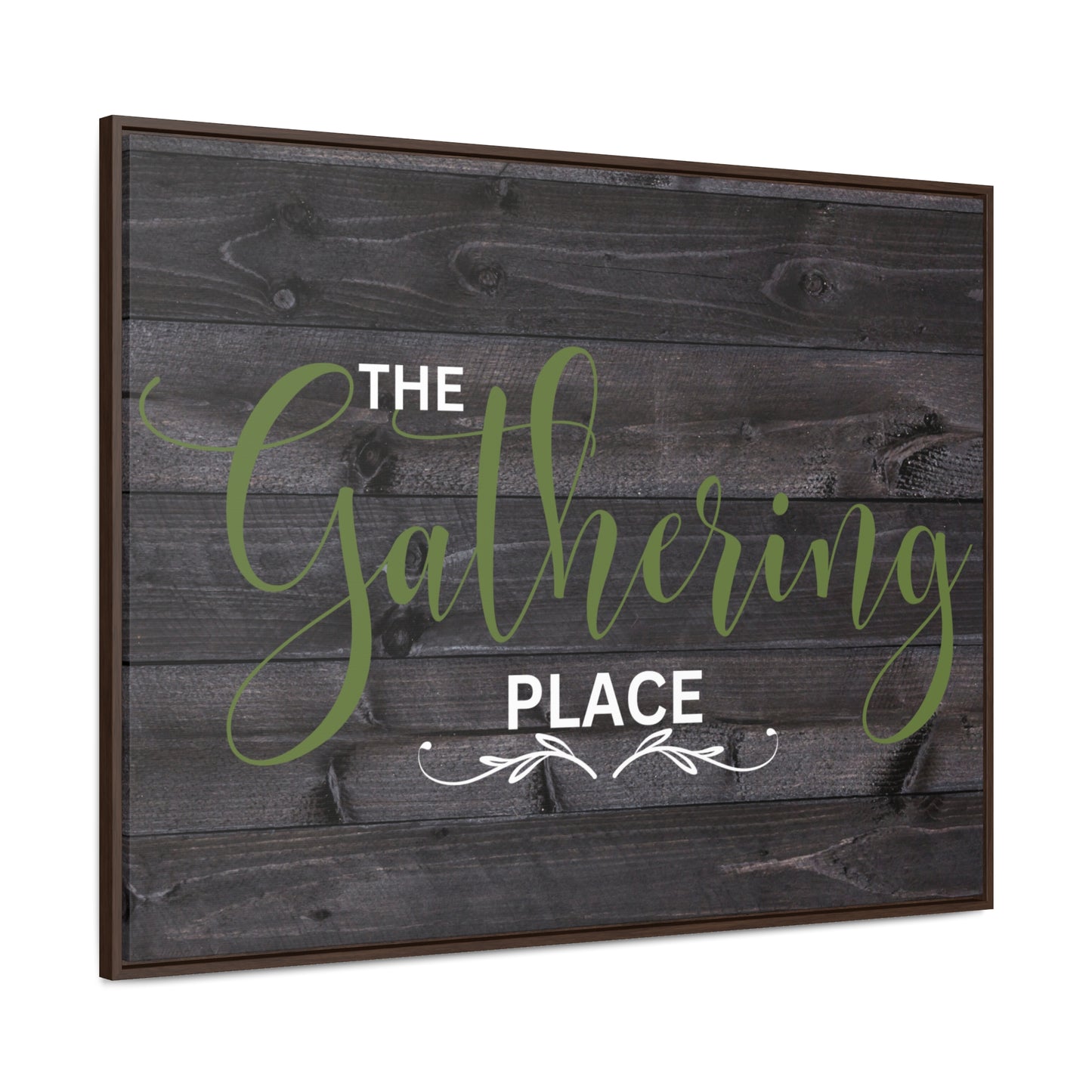 Christian Wall Art: The Gathering Place (Floating Frame)