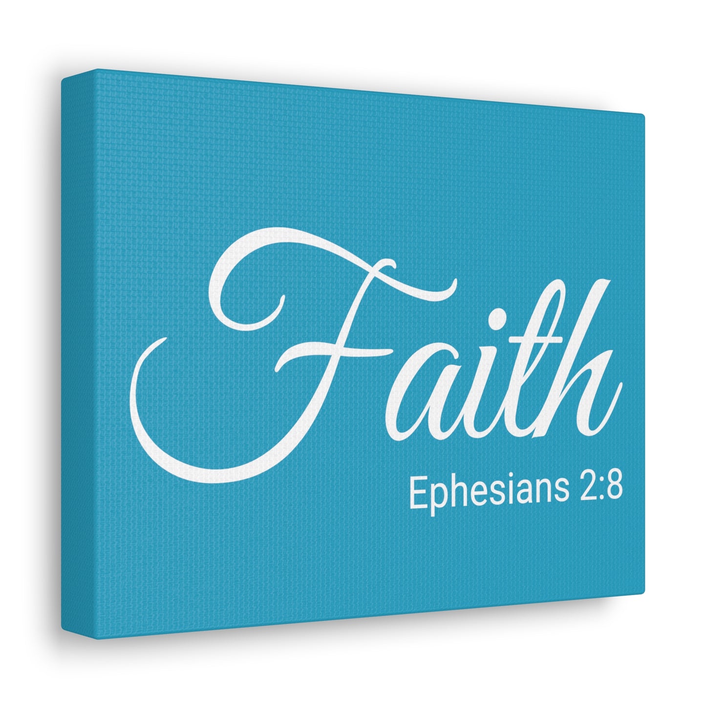 Christian Wall Art "Faith" Verse Ephesians 2:8 Ready to Hang Unframed