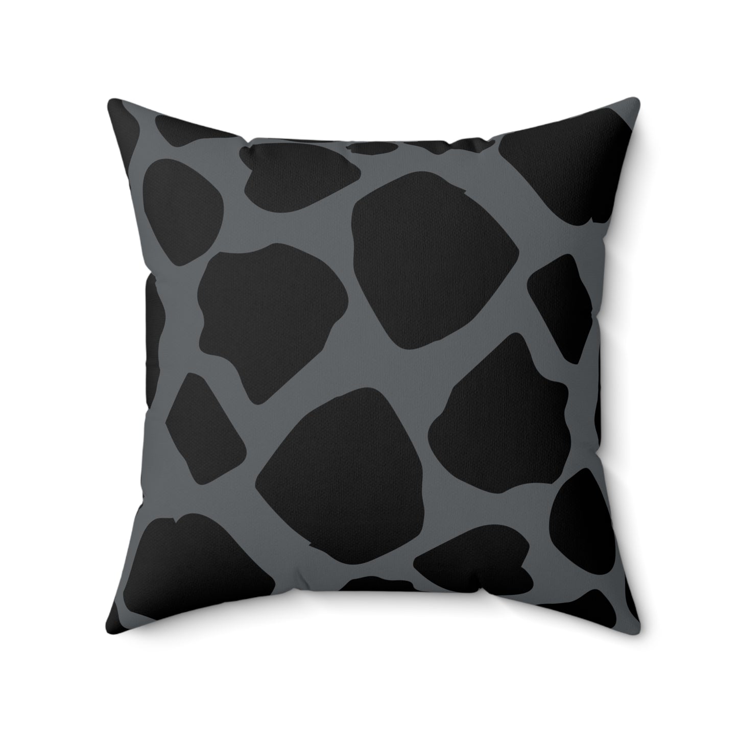 Cow Print (Dual) Gray Throw Pillow