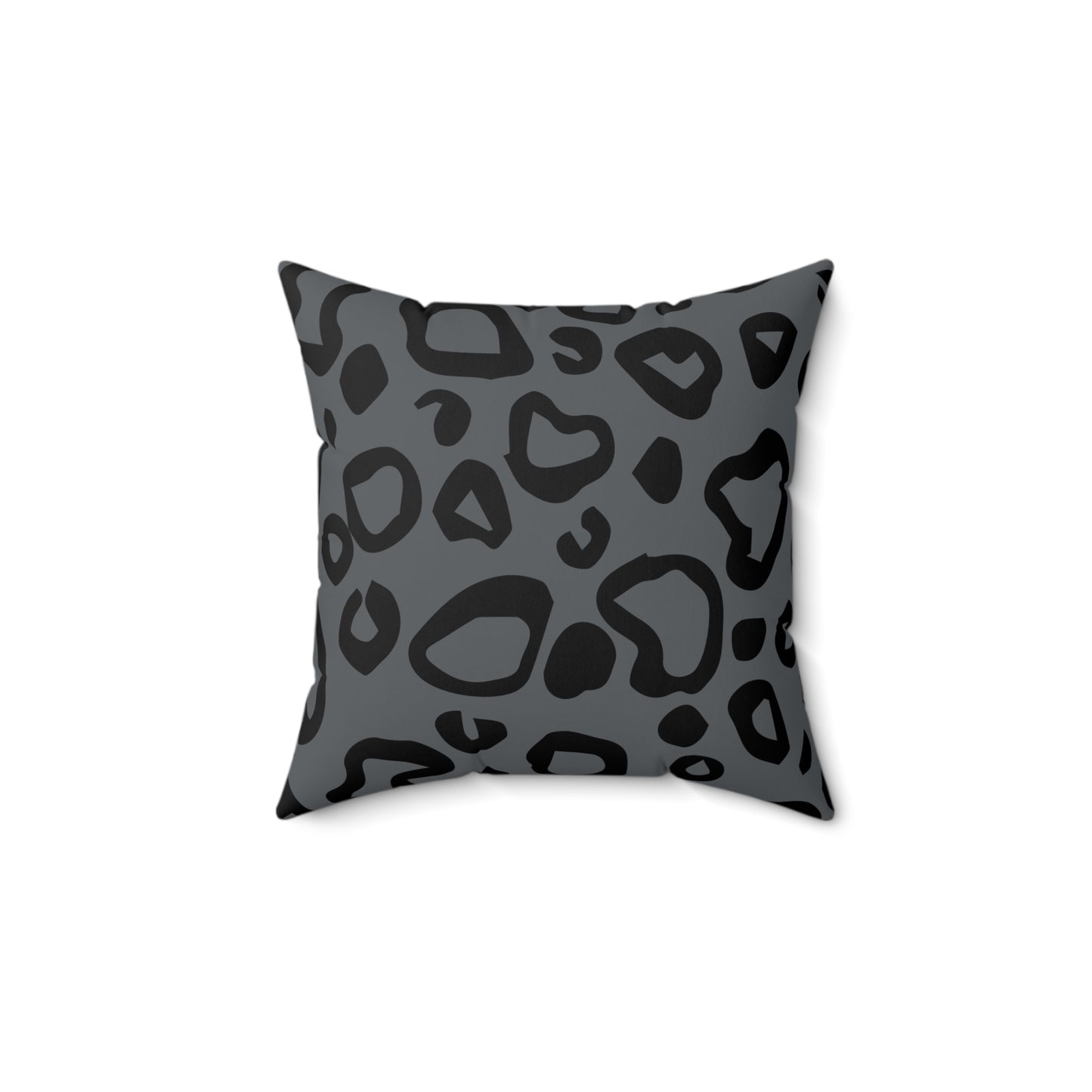 Leopard Print Gray Throw Pillow