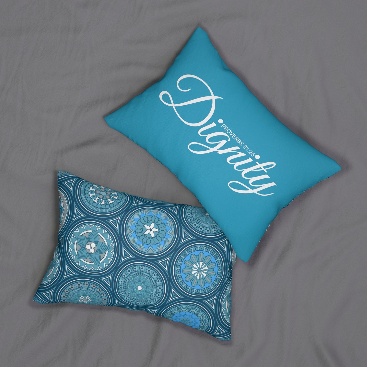 Dignity Proverbs 31:25 Bible Verse Pillow