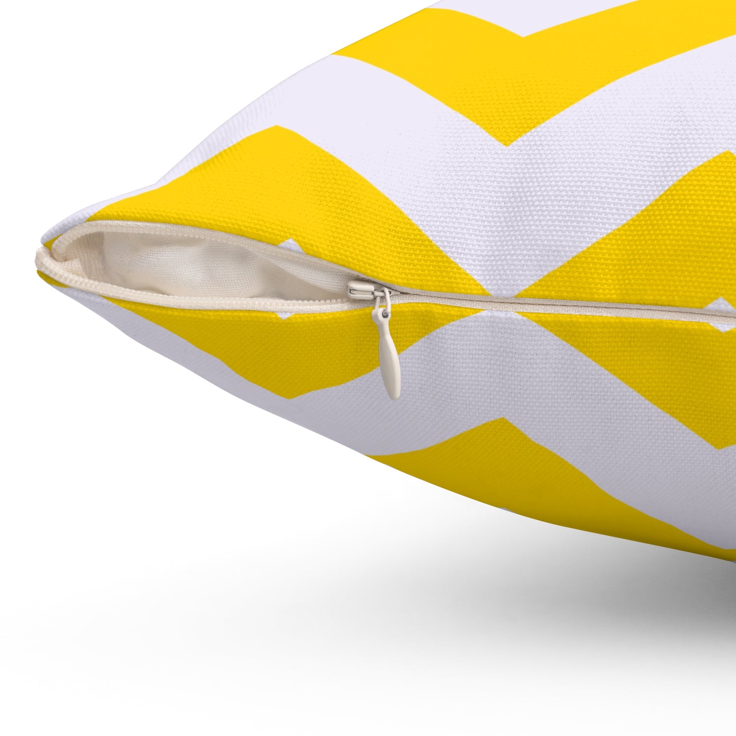 Chevron Yellow and White Throw Pillow