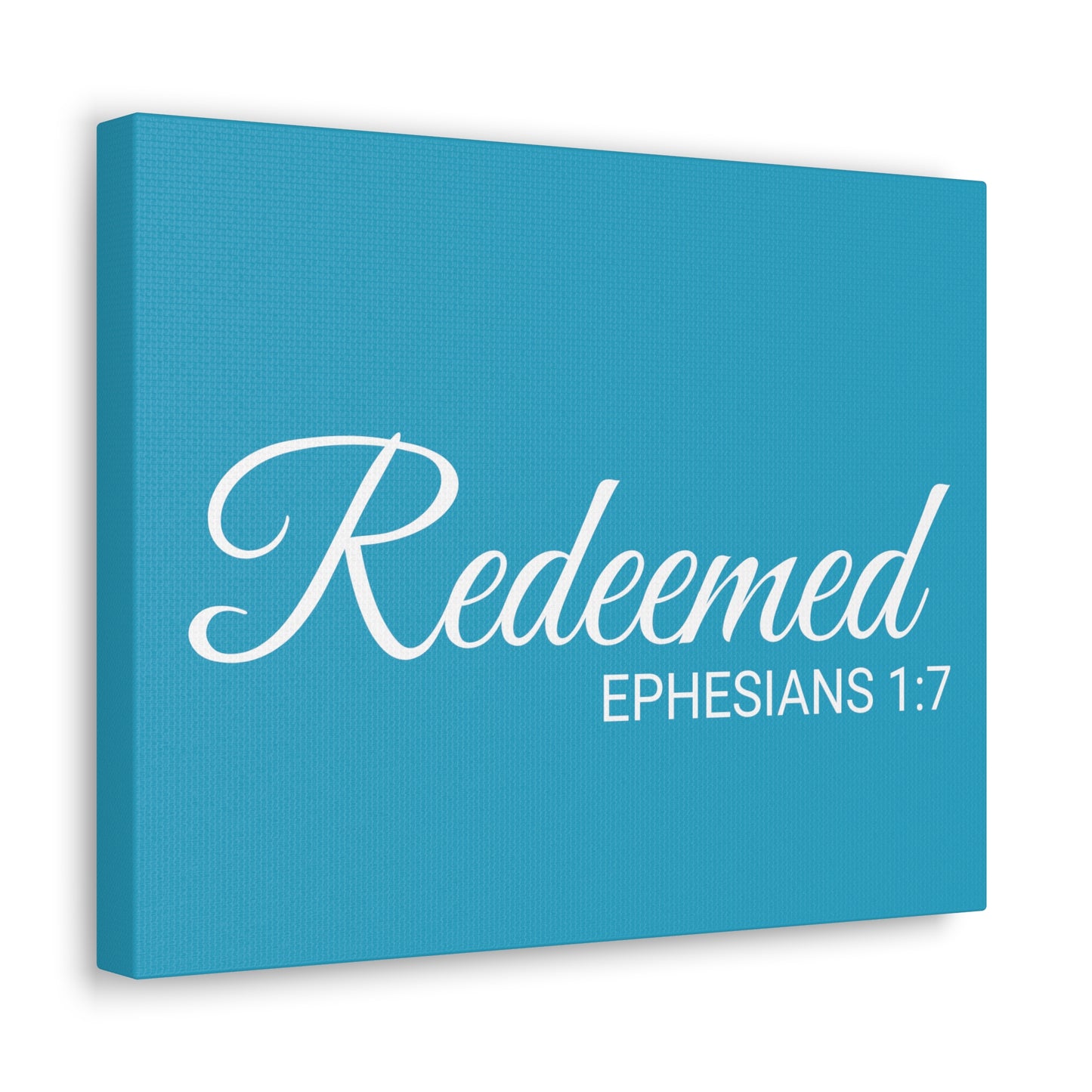 Christian Wall Art "Redeemed" Verse Ephesians 1:7 Ready to Hang Unframed