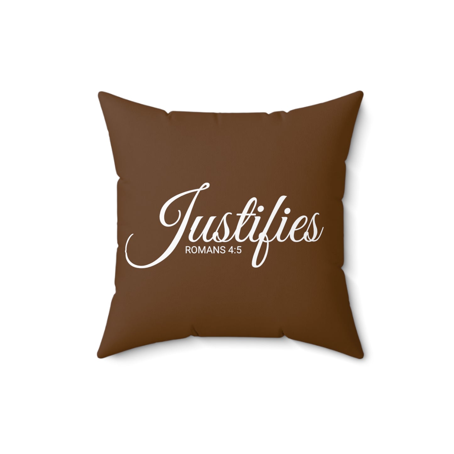 Scripture Justifies Romans 4:5 Bible Verse Pillow