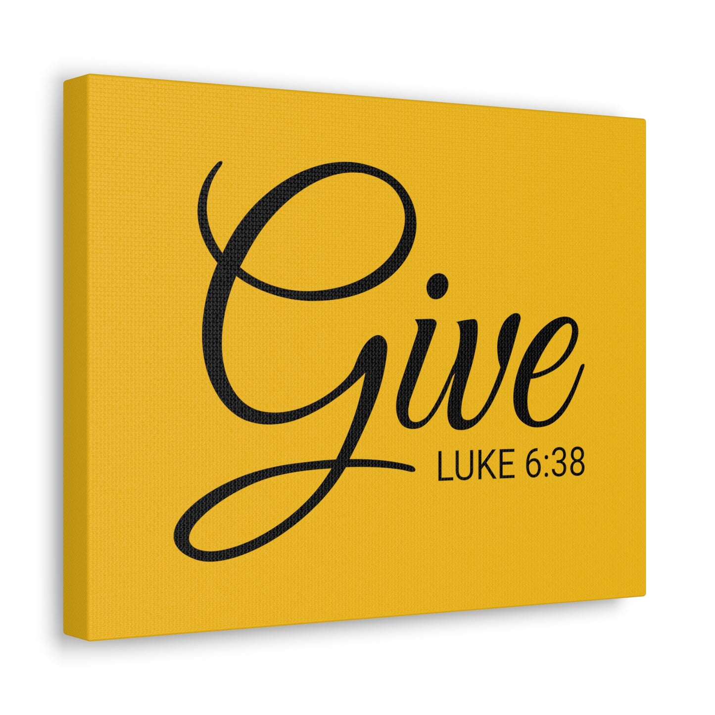 Christian Wall Art "Give" Verse Luke 6:38 Ready to Hang Unframed