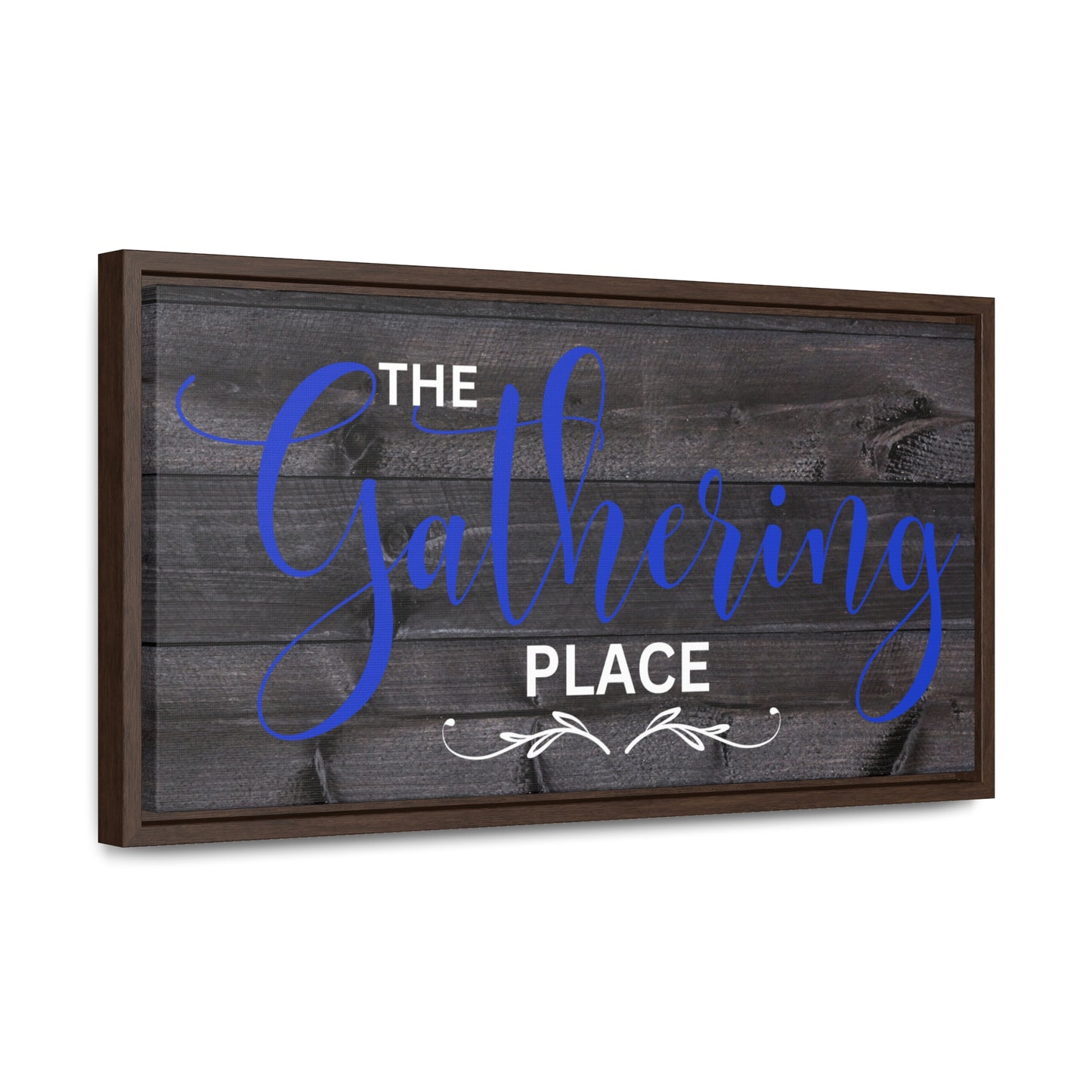 Christian Wall Art: The Gathering Place (Floating Frame)