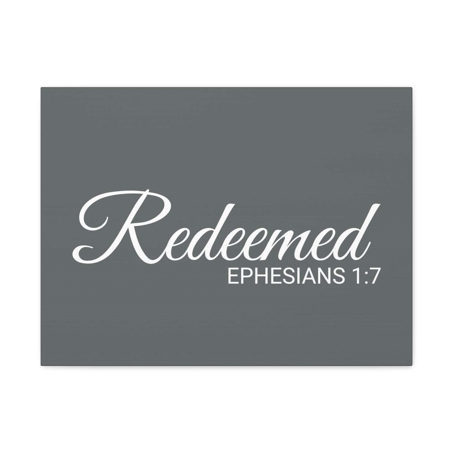 Christian Wall Art "Redeemed" Verse Ephesians 1:7 Ready to Hang Unframed