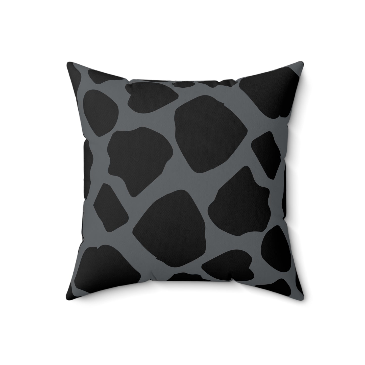 Cow Print (Dual) Gray Throw Pillow