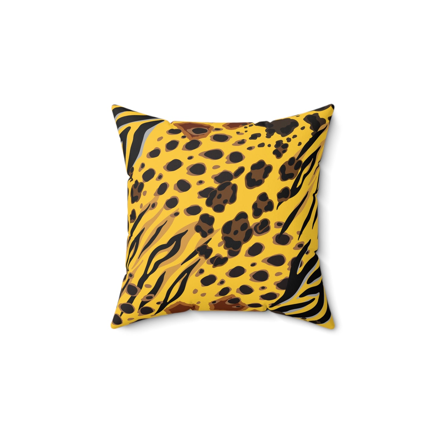 Animal Print Gold Throw Pillow