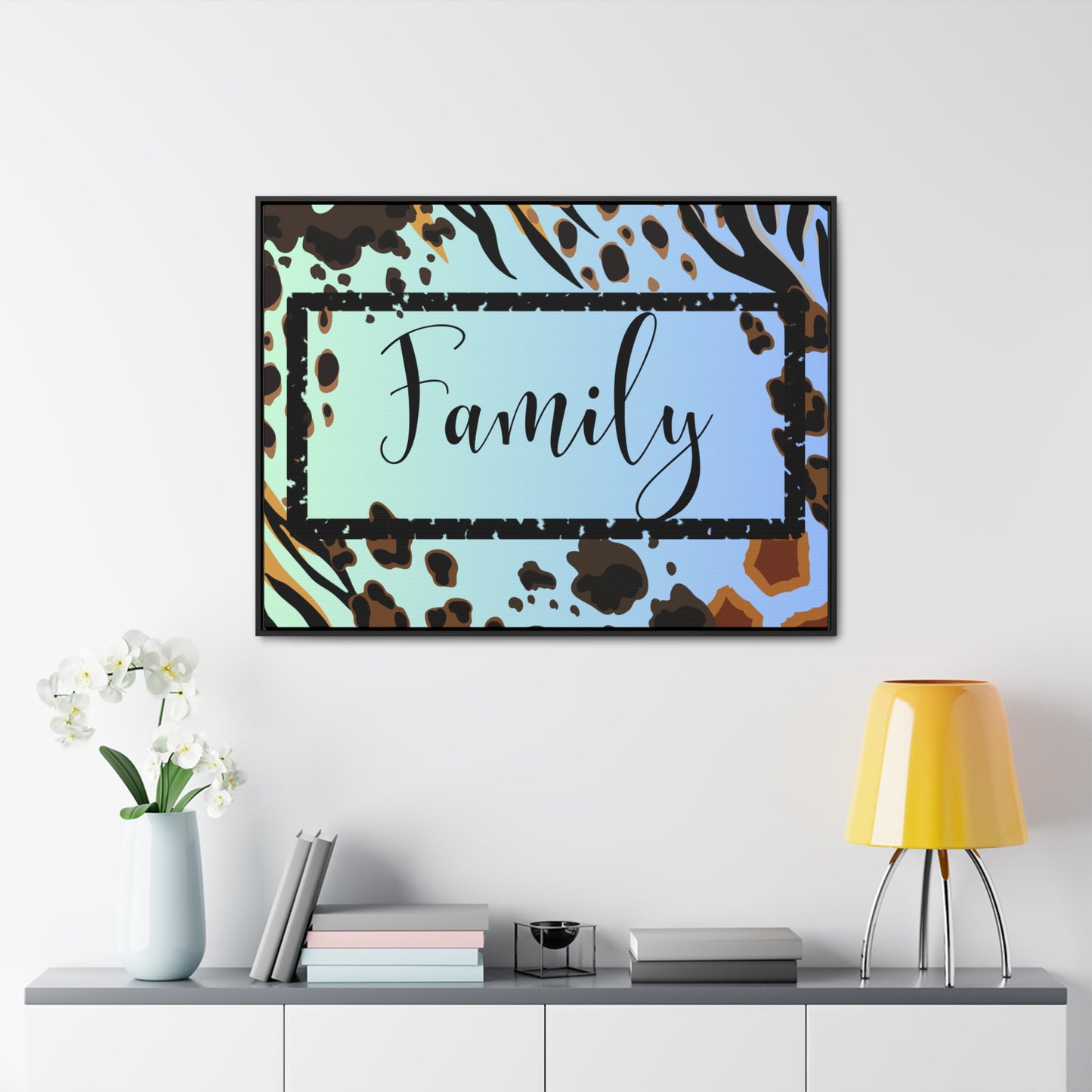 Christian Wall Art: Family (Floating Frame)