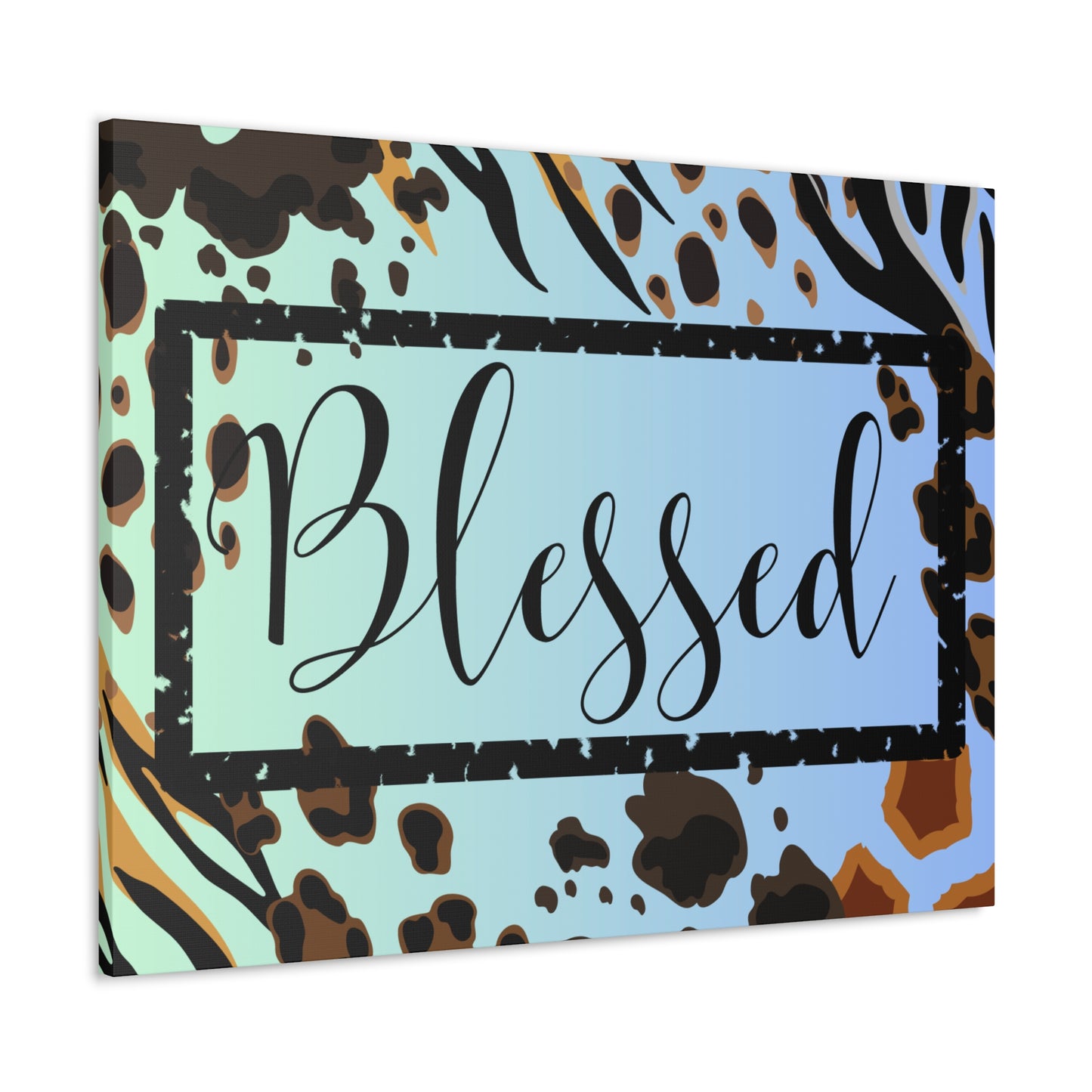 Christian Wall Art: Blessed (Wood Frame Ready to Hang)