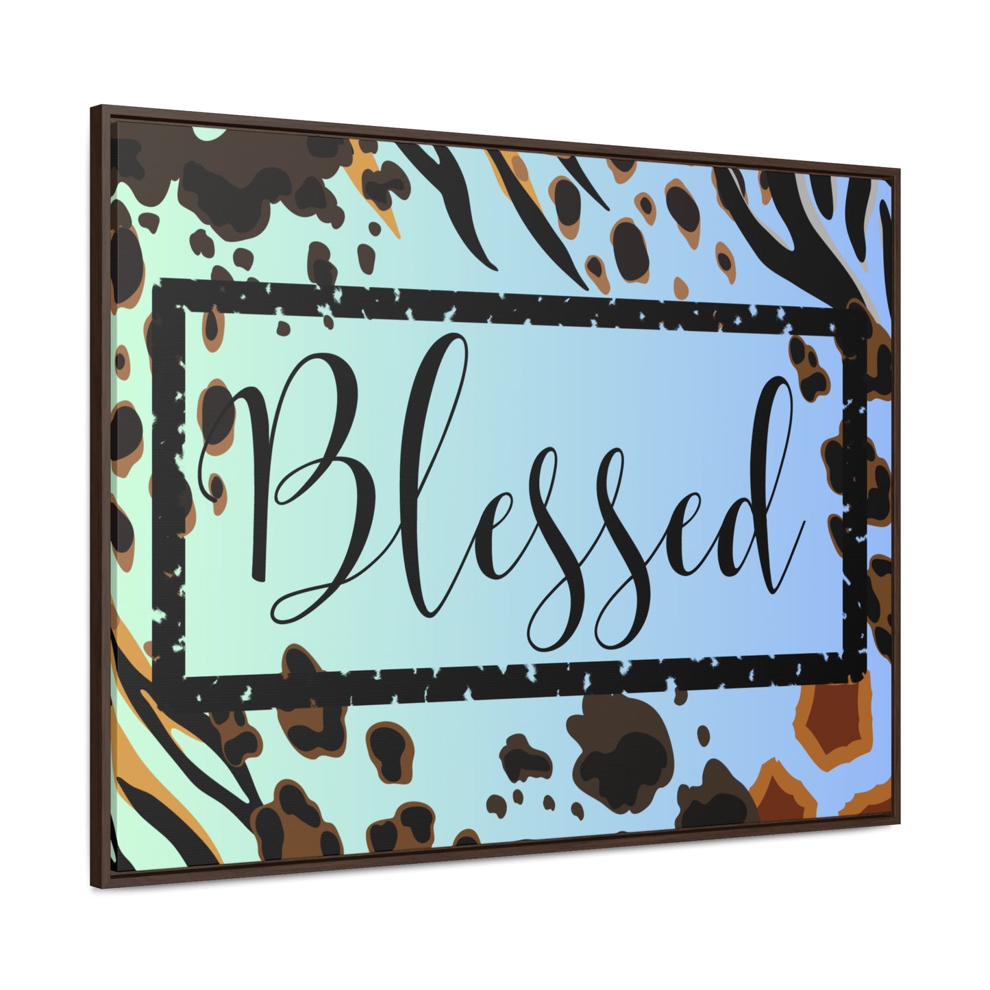 Christian Wall Art: Blessed (Floating Frame)