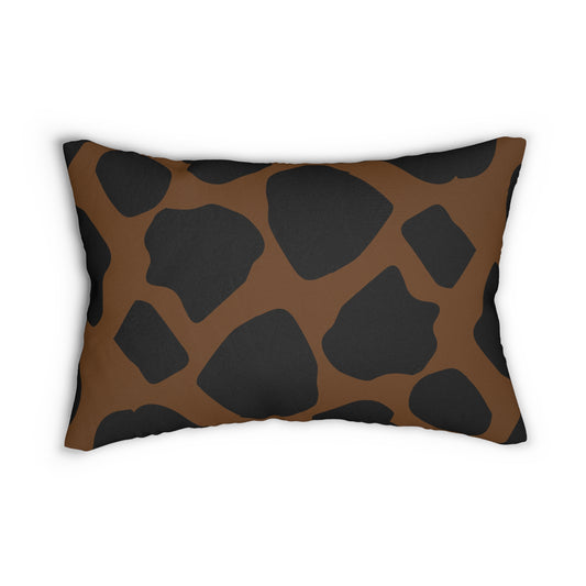 Cow Print Brown Accent Pillow