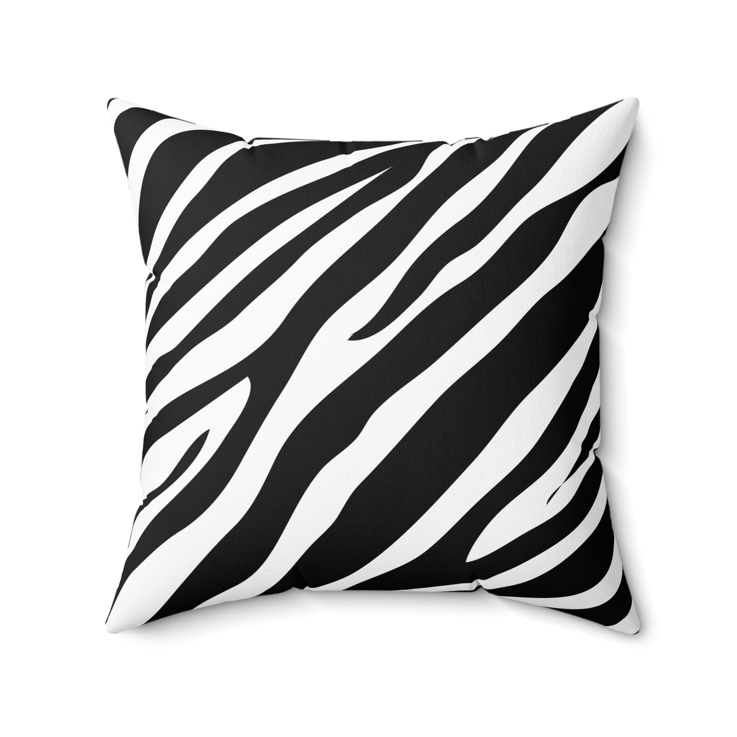 Zebra Print White Throw Pillow