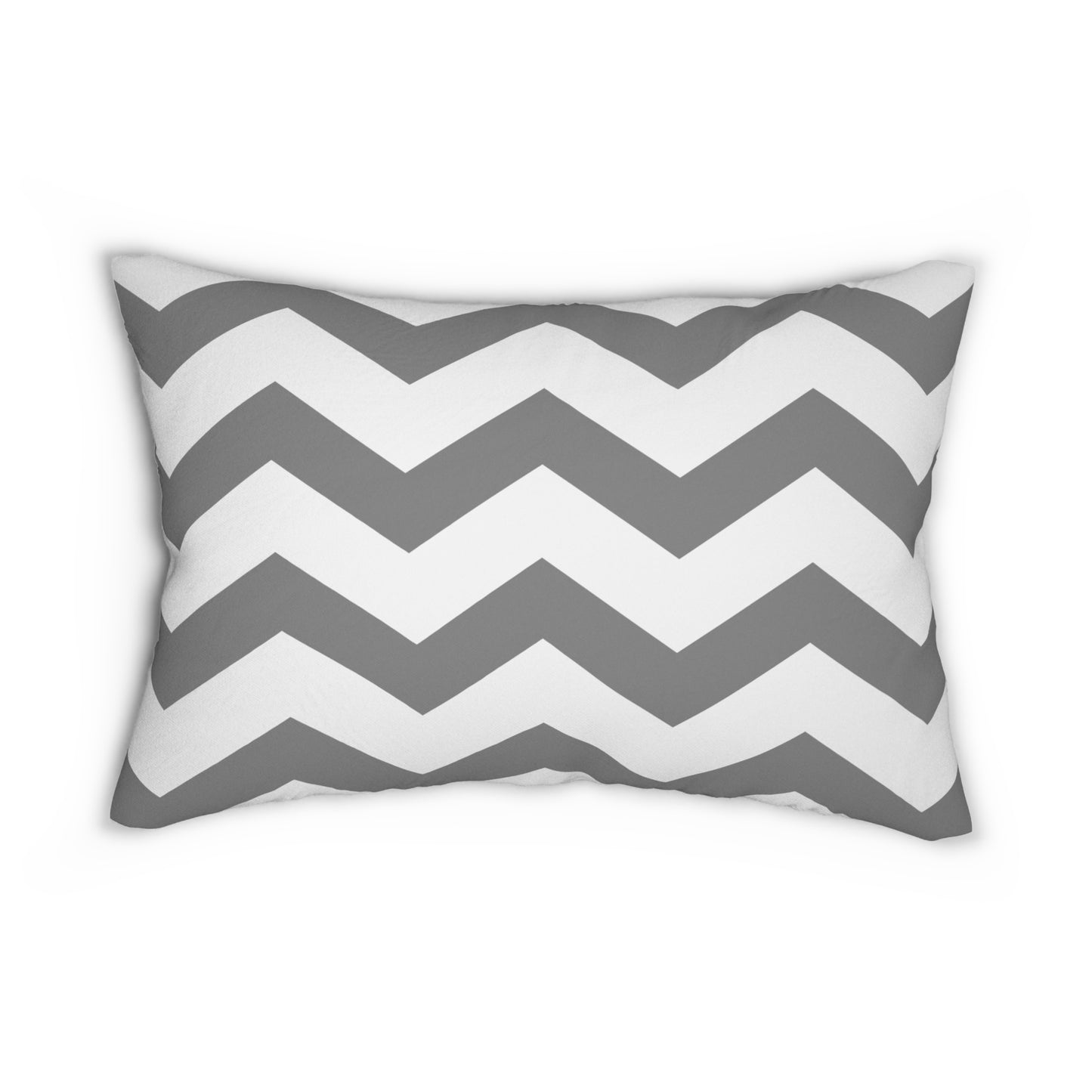 Chevron Gray and White Accent Pillow