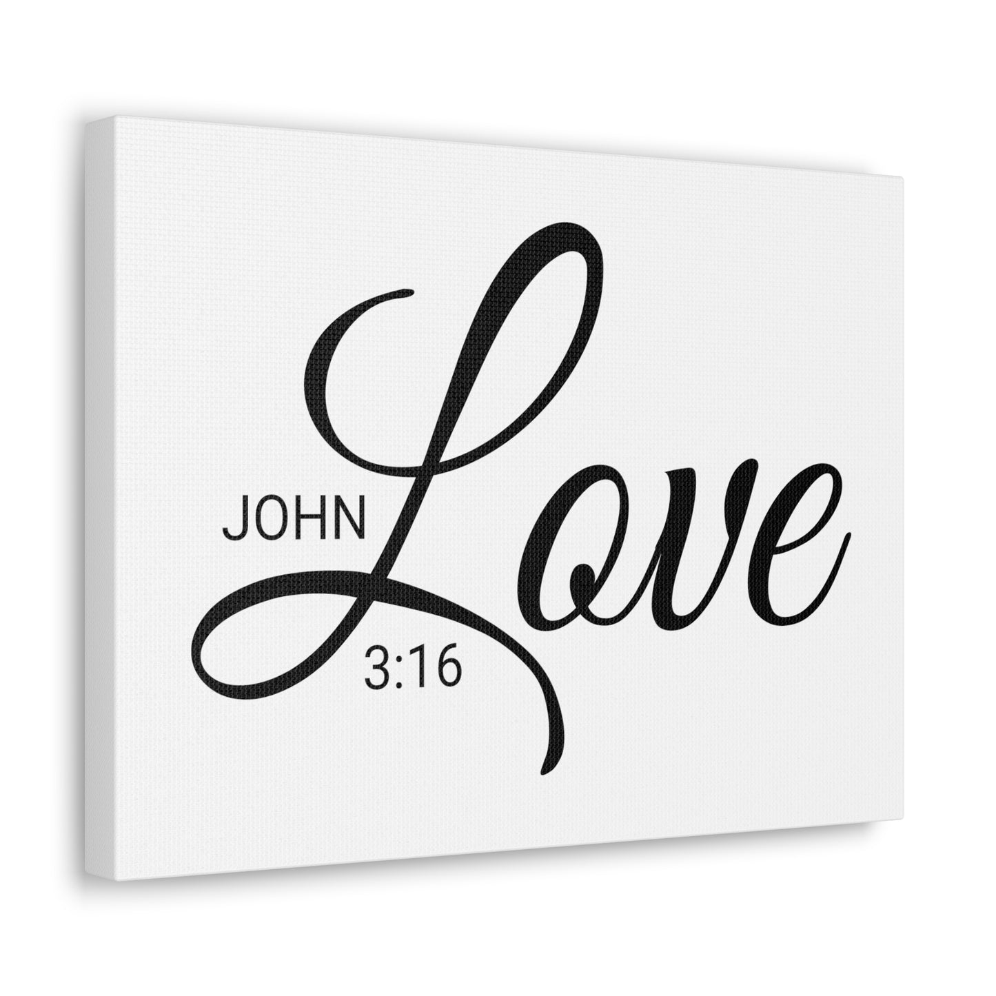 Christian Wall Art "Love" Verse John 3:16 Ready to Hang Unframed