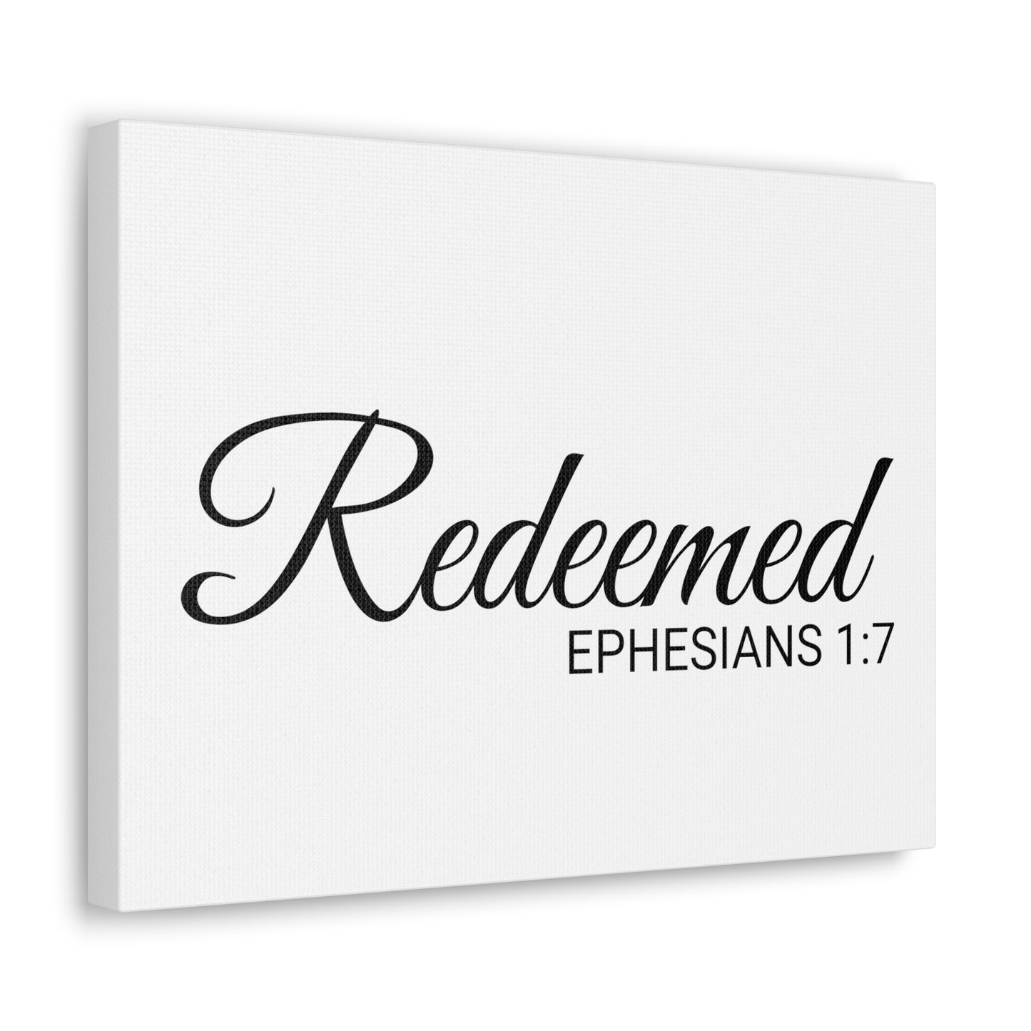 Christian Wall Art "Redeemed" Verse Ephesians 1:7 Ready to Hang Unframed