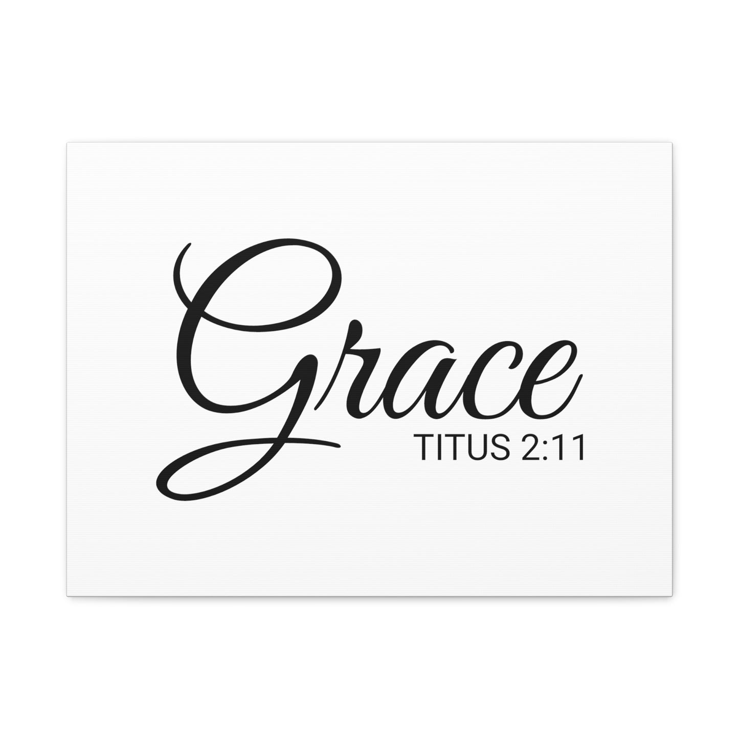 Christian Wall Art "Grace" Verse Titus 2:11 Ready to Hang Unframed