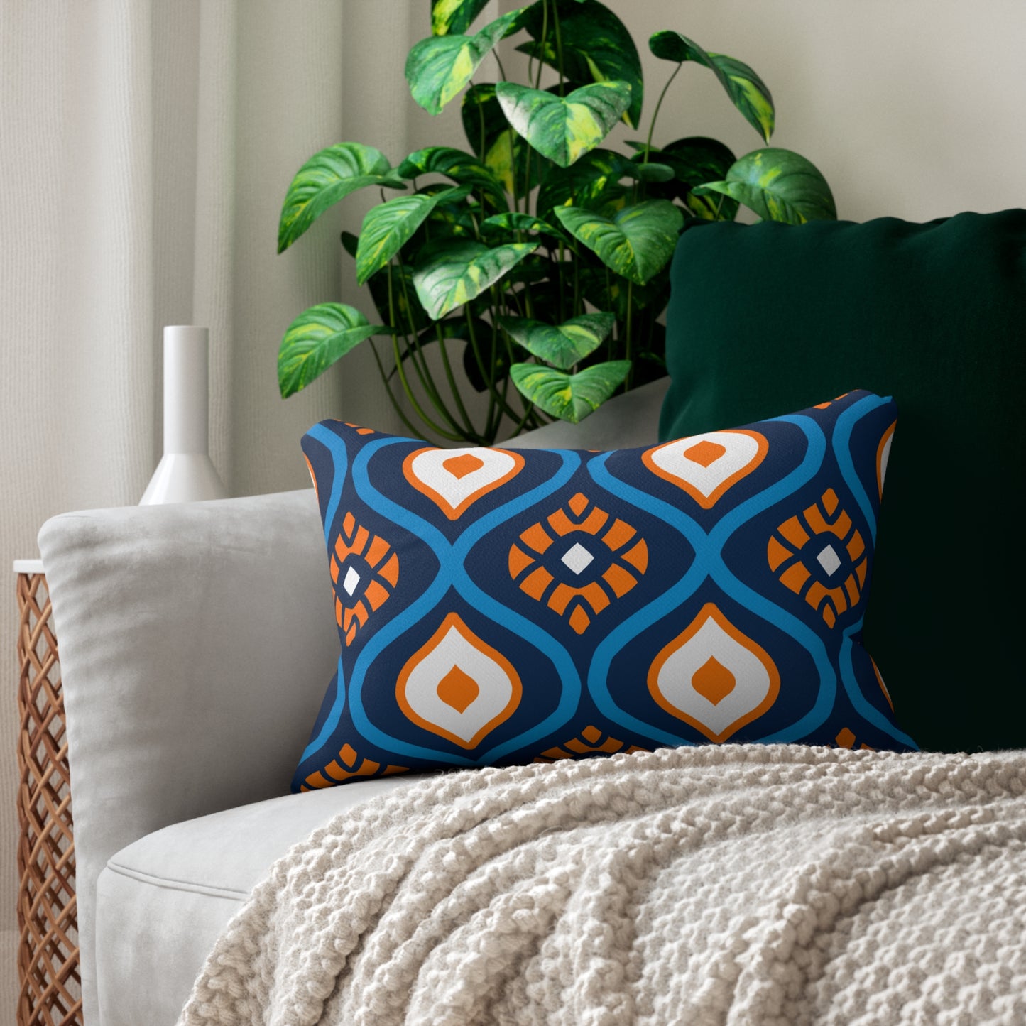 Ikat Style Accent Pillow