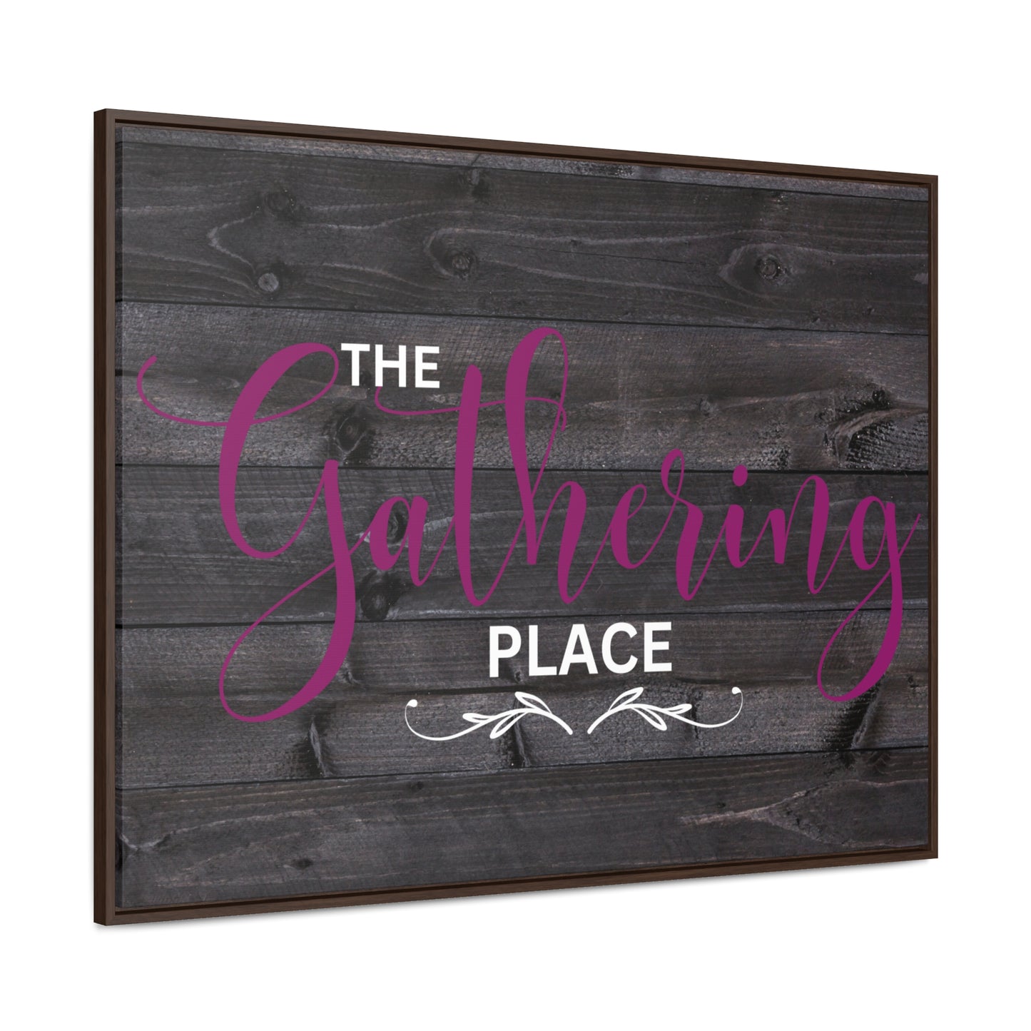 Christian Wall Art: The Gathering Place (Floating Frame)