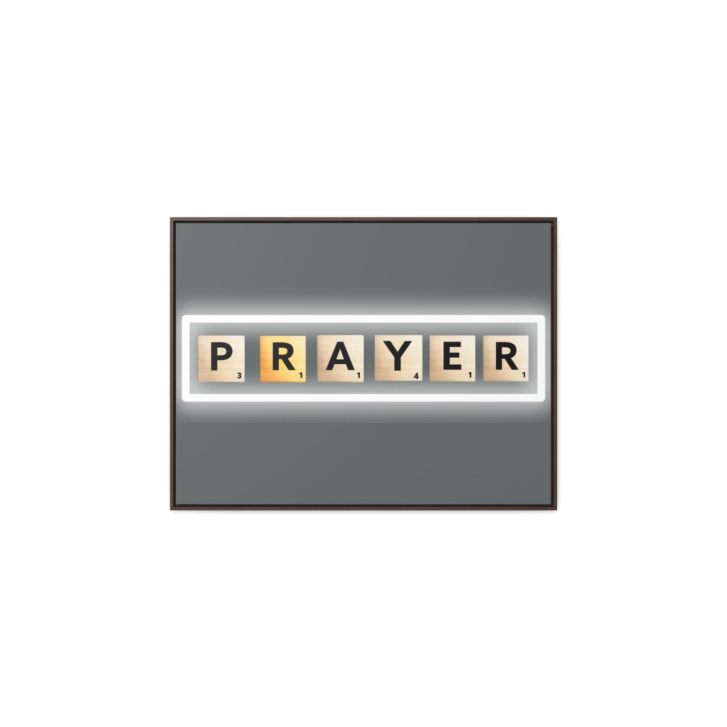 Christian Wall Art: Prayer (Floating Frame)