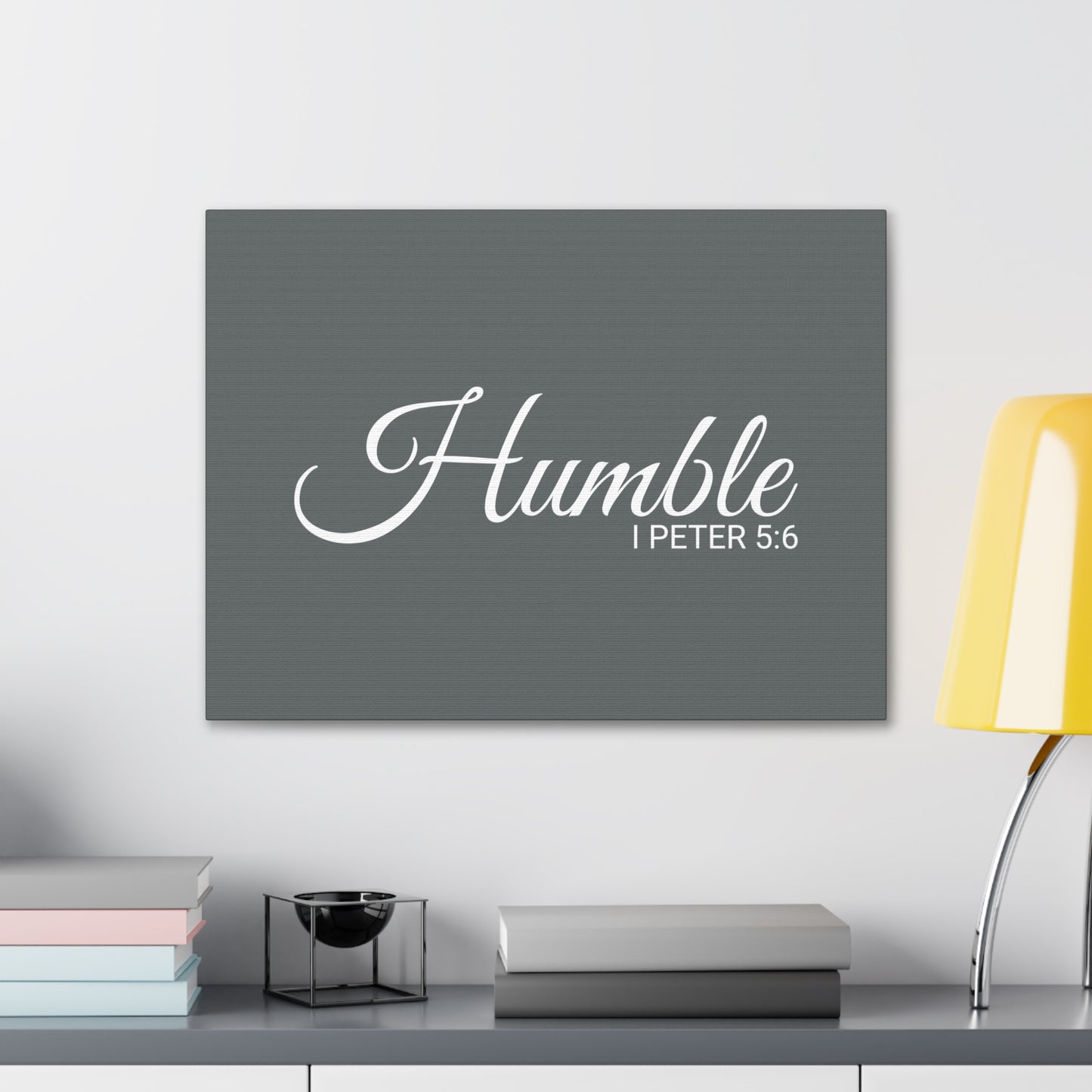 Christian Wall Art "Humble" Verse I Peter 5:6 Ready to Hang Unframed