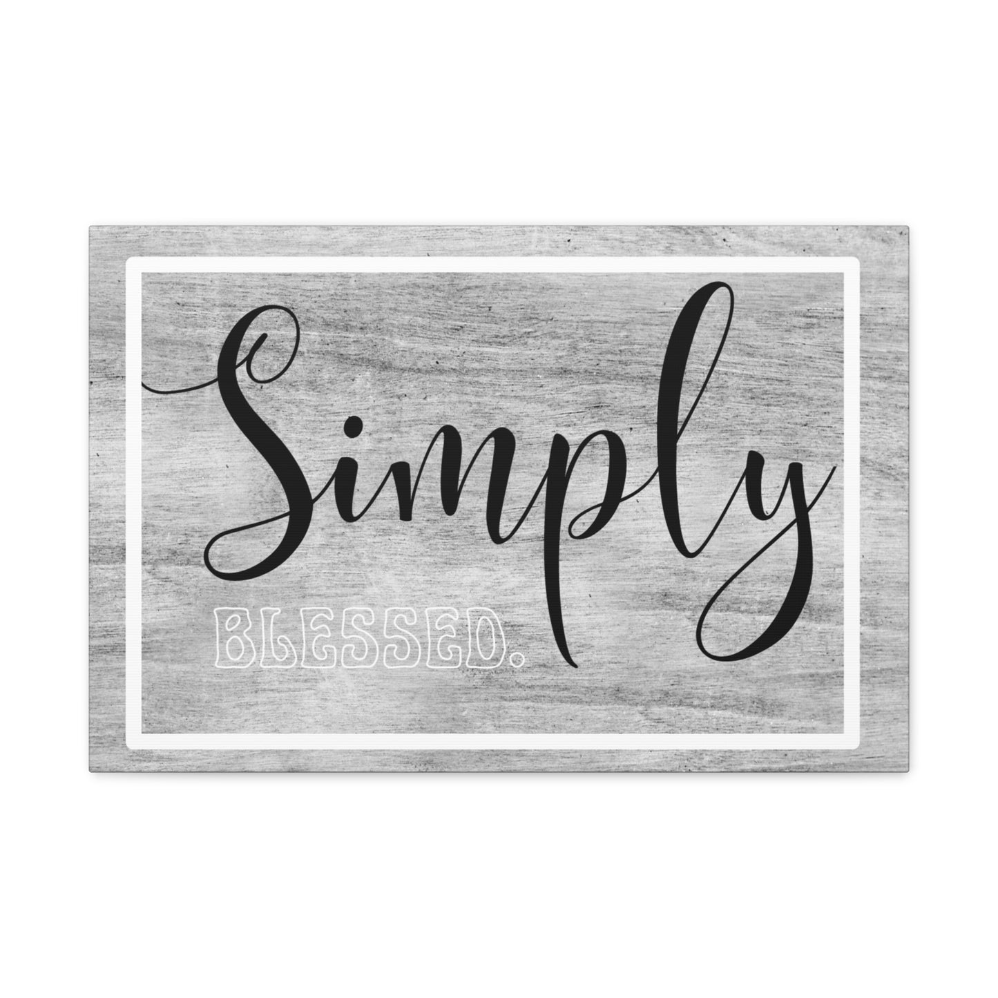 Christian Wall Art: Simply Blessed (Wood Frame Ready to Hang)